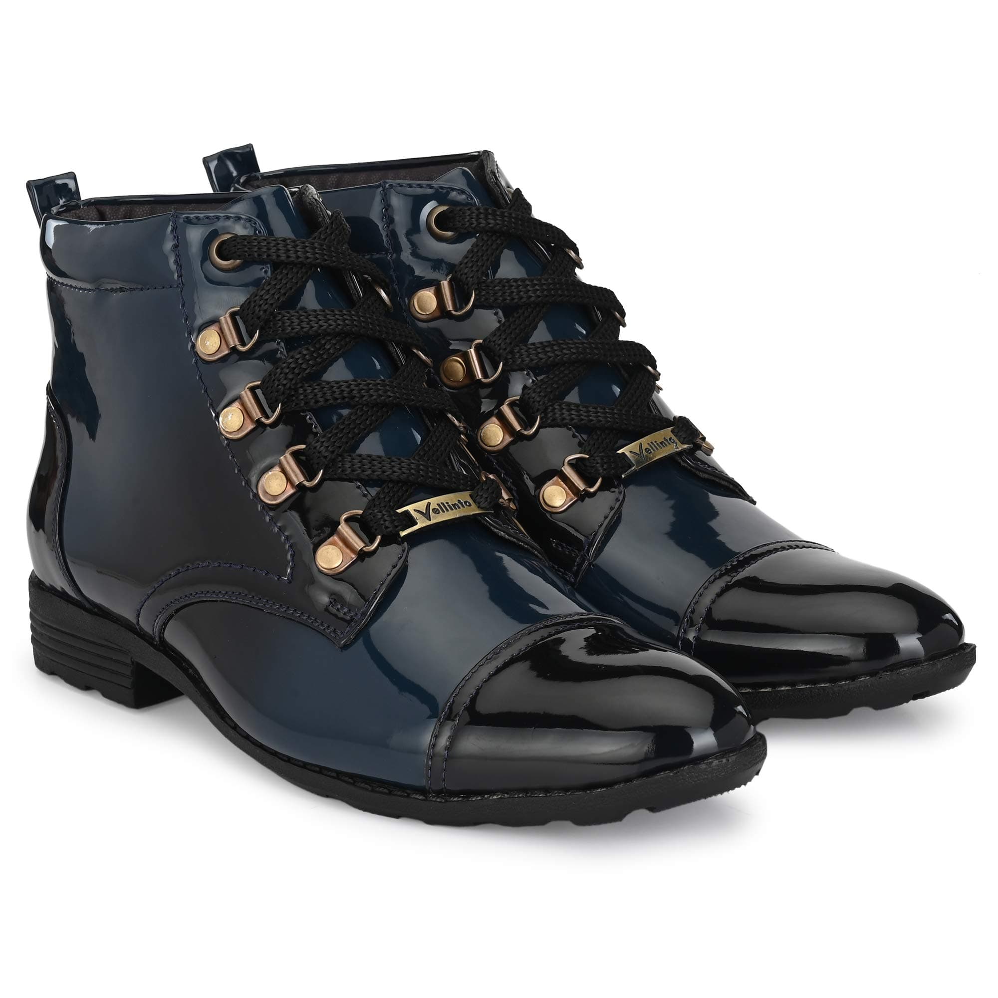 Vellinto Royal Look Shoes For Men ll Casual Shoes For Men ll Latest Patent Leather Boots for Men