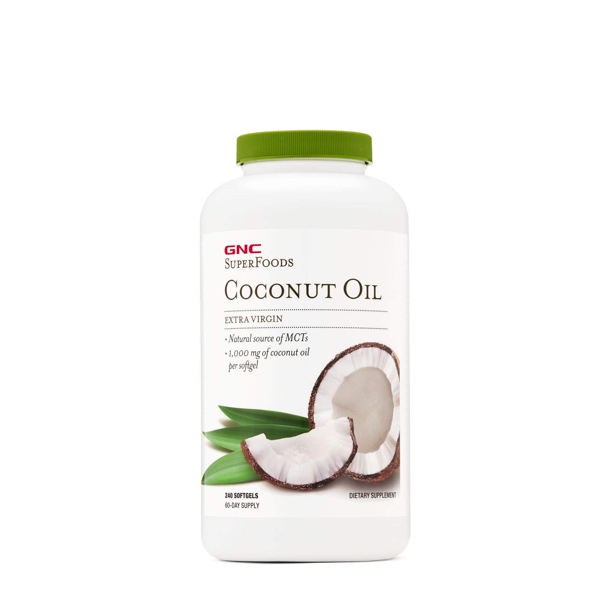 GNC SuperFoods Coconut Oil , 240 Softgels, Produces Natural Energy
