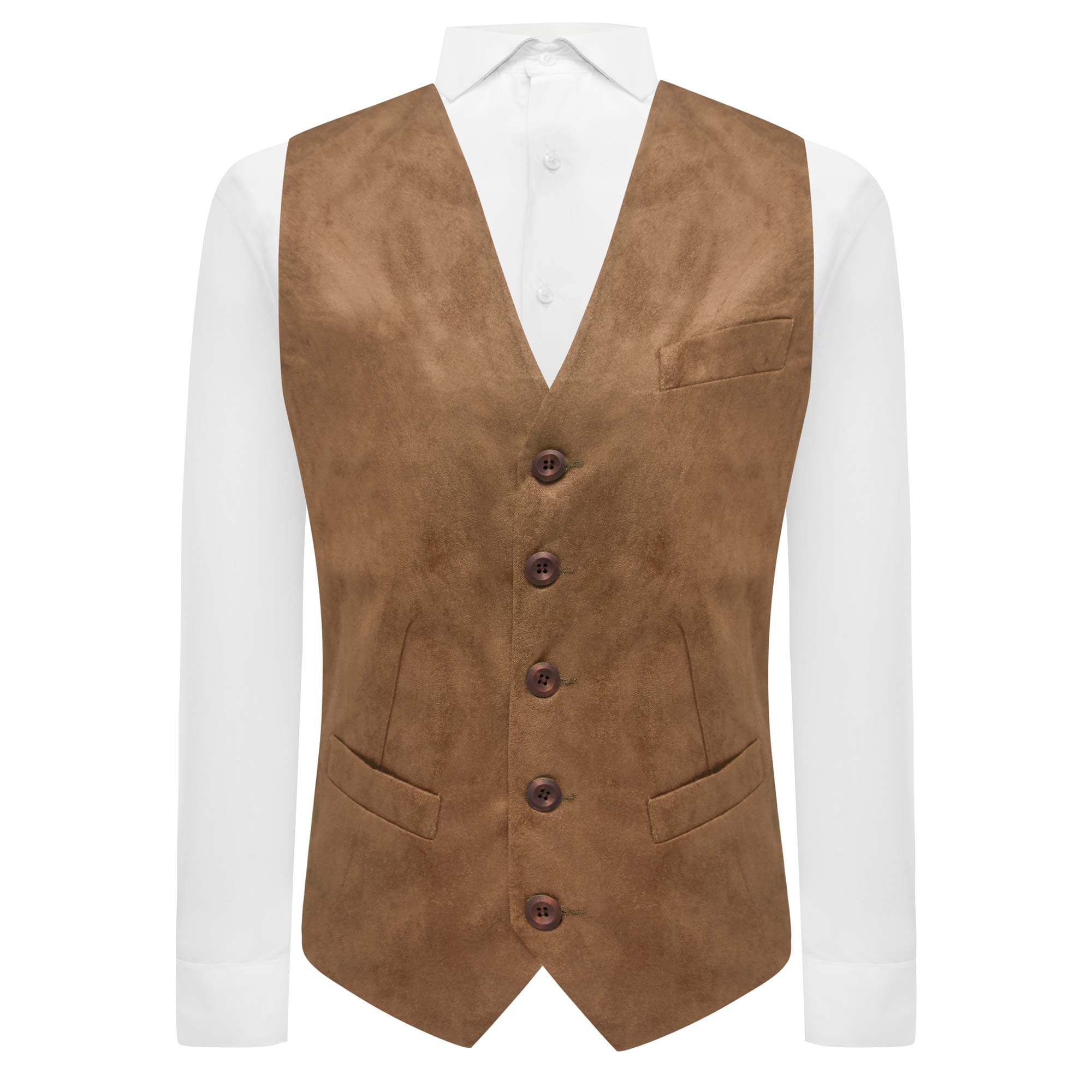 Golden Brown/Tan Suede Waistcoat