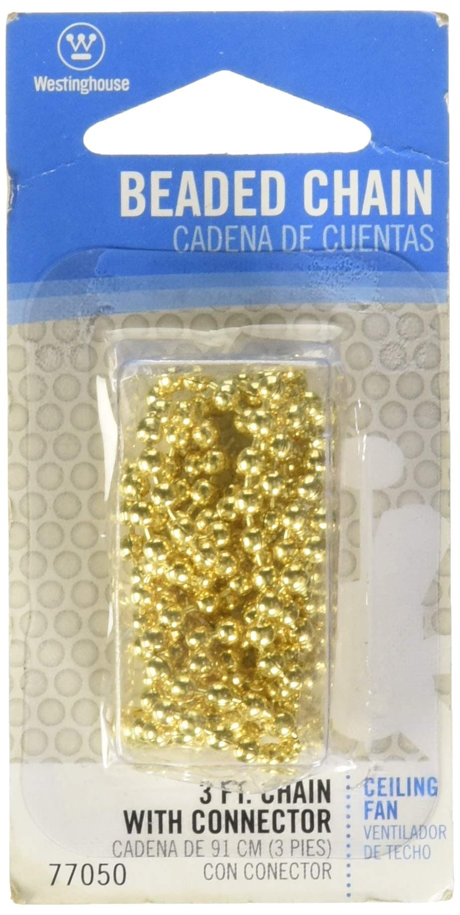 WestinghouseLighting Corp 3-Feet Bead Chain, Polished Brass