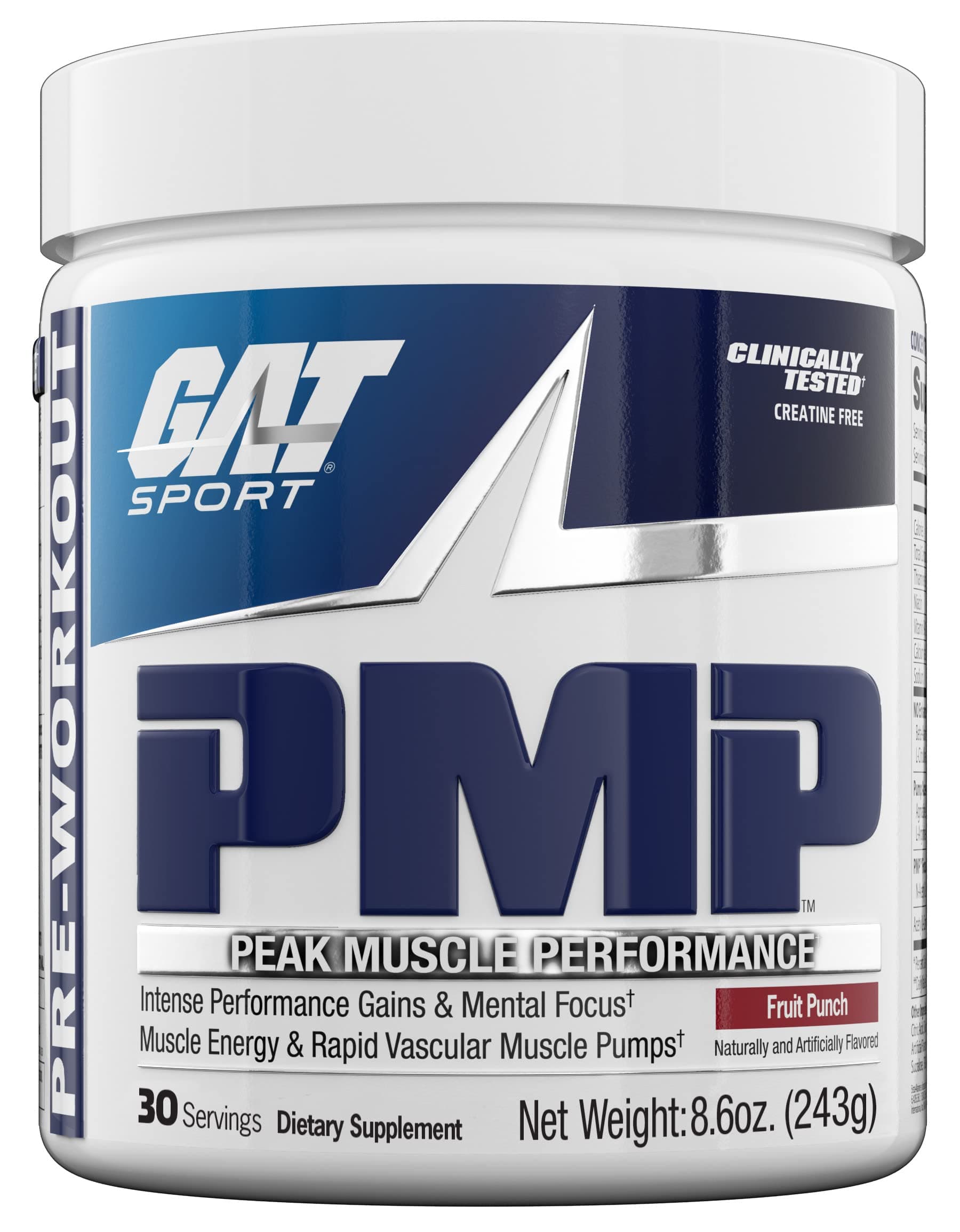 GAT Sport PMP (Peak Muscle Performance), Pre-Workout, 30 Servings (Fruit Punch)