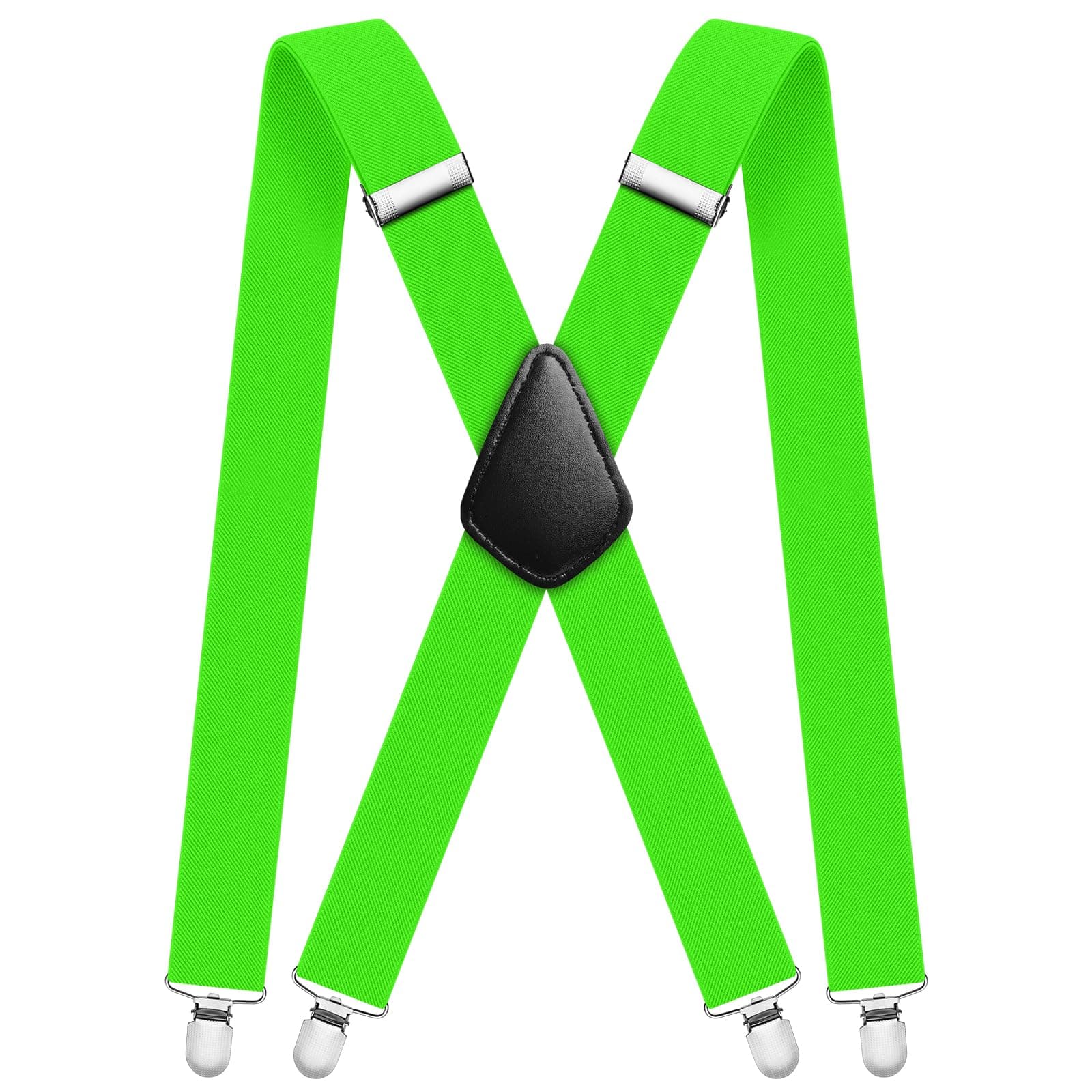 Aomig Mens Braces, Mens Suspenders with Strong Metal Clips, 3.5cm Wide Heavy Duty Suspenders for Men Women Business Wedding Casual