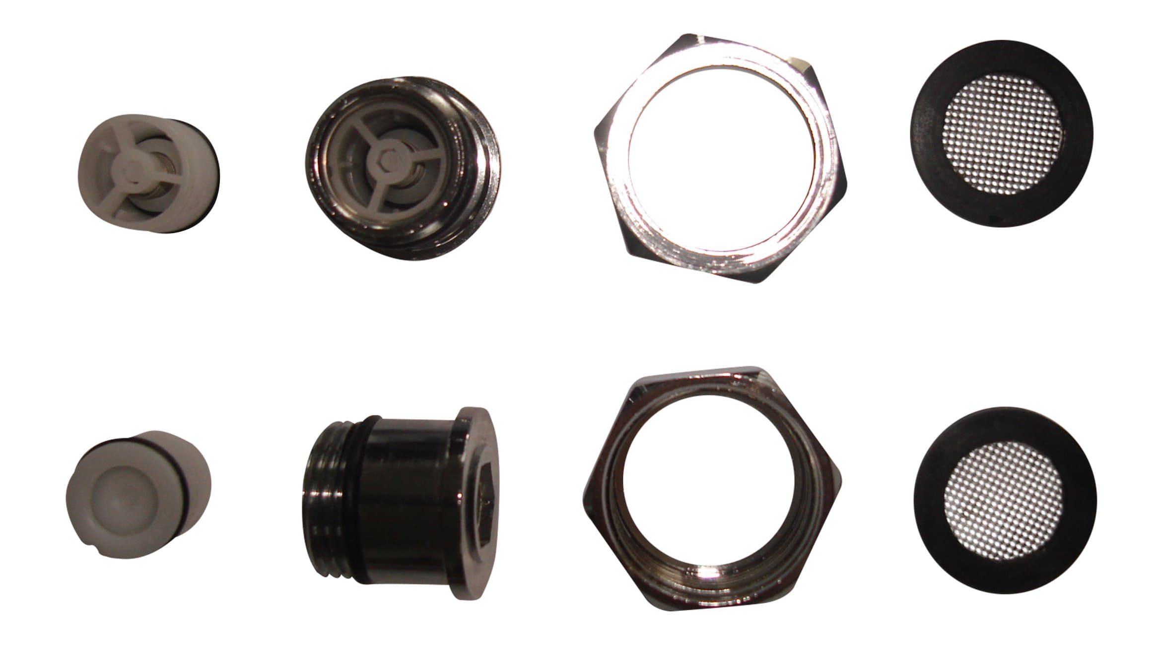 OurTapsPair INLETS with Non Return VALVES, Nuts & WASHERS for Bath TAPS & Shower Mixer VALVES - 396