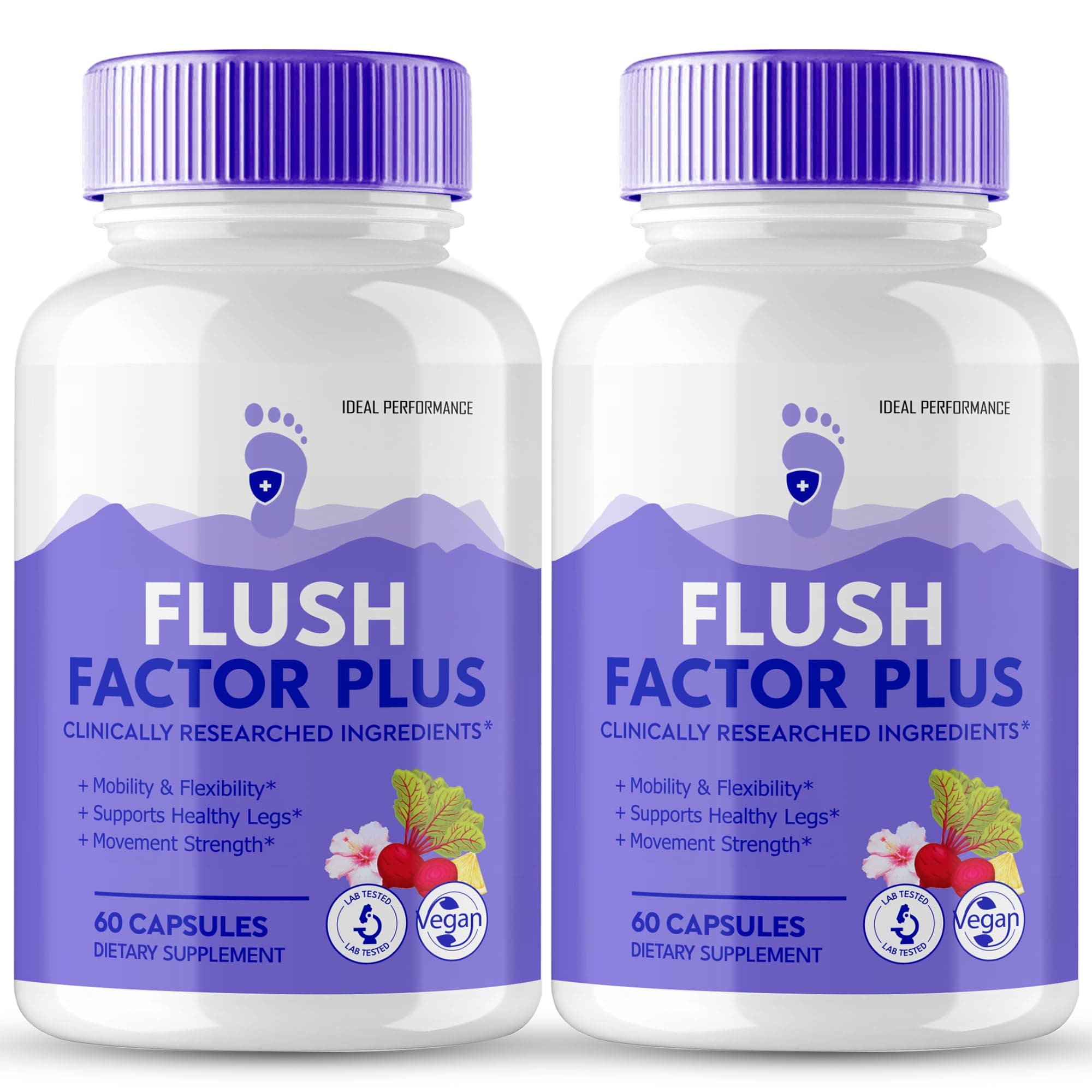 Flush Factor Plus Capsules, FlushFactor Plus Supplement Pills, Flush FactorPlus Maximum Strength, Flexibility & Healthy Legs, FlushFactorPlus Advanced Formula, Flush Factor Plus Reviews (2 Pack)