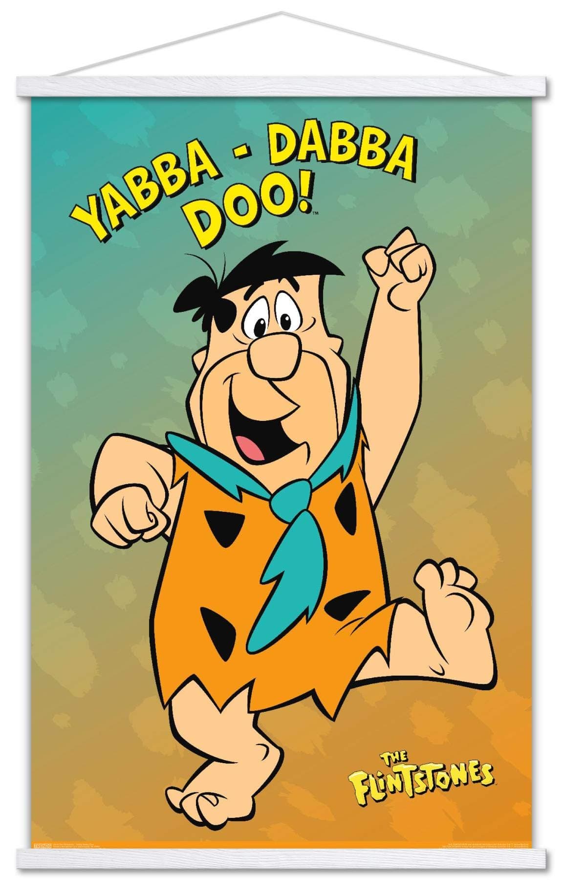Trends InternationalThe Flintstones - Yabba Dabba Doo Wall Poster, 22.375" x 34", Premium Print and White Hanger Bundle