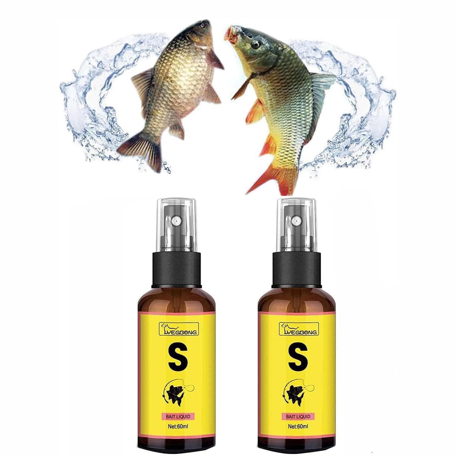 JCD 2Pcs Red Worm Scent Fish Attractants for Baits, [Upgrade-Version] High Concentration Fish Bait Attractant Enhancer, Fishing Equipment Accessories