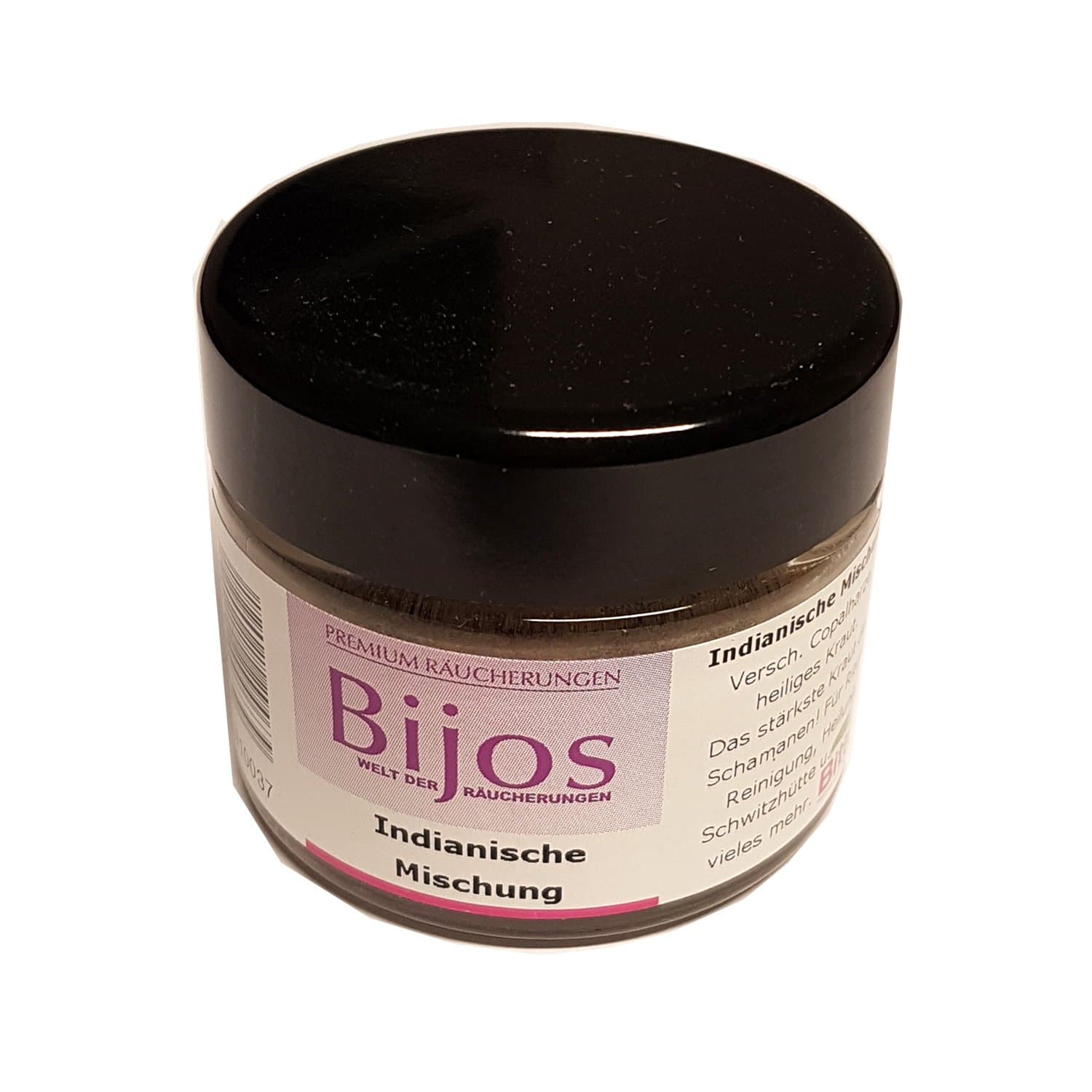 Bijos incense in a 50 ml glass INDIAN MIX – for rituals, cleansing, healings, sweat lodges etc.