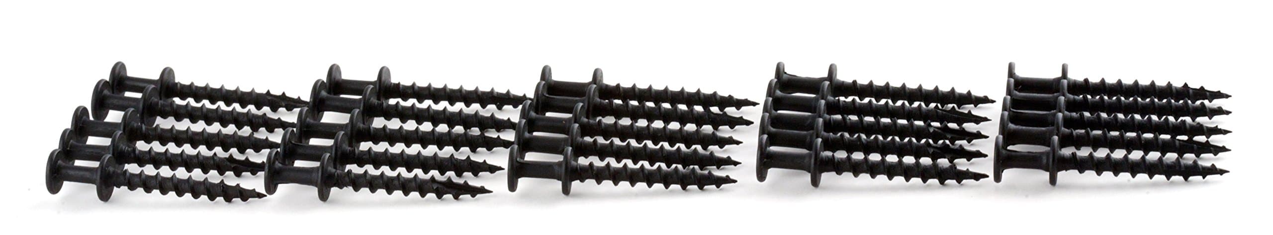 HangmanDouble-Headed Bear Claw Screws for D-Rings/Wire- Black (BCD-25)