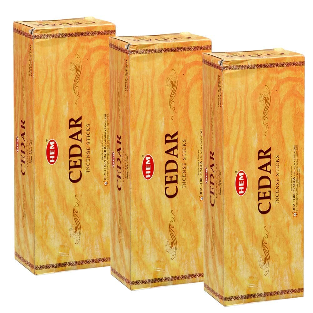 Hem Cedar Incense, 3 Boxes - (360 Sticks per Order) Bulk Order