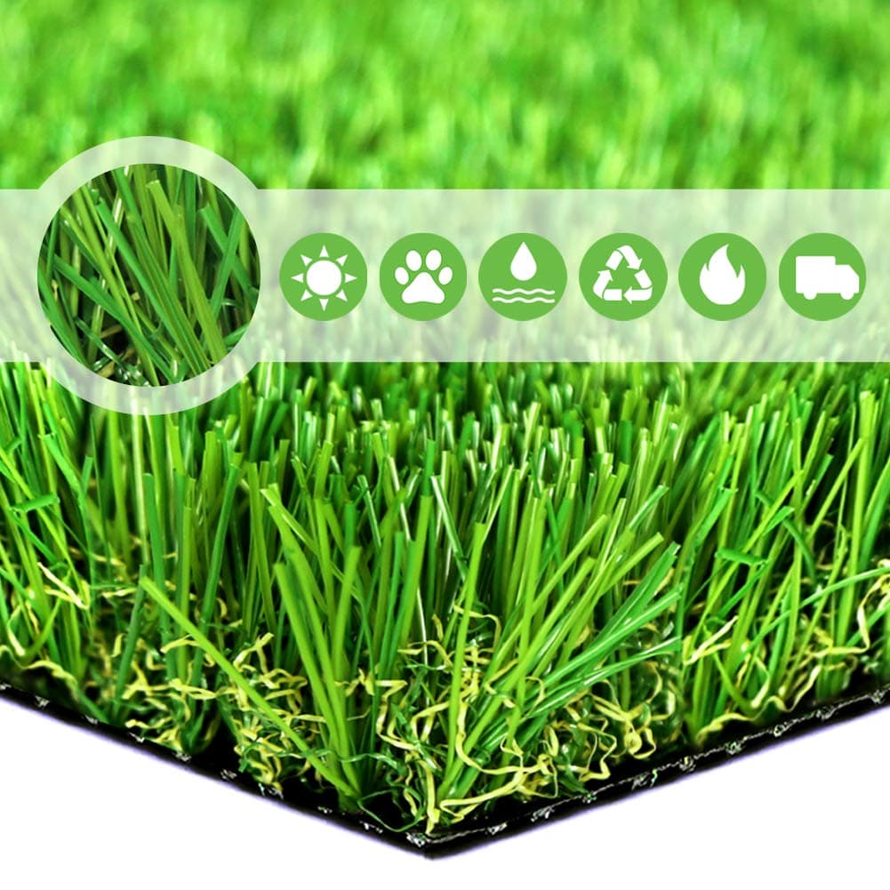 Household Decor Realistic Deluxe Artificial Grass Synthetic Thick Lawn Turf Carpet -Perfect for Indoor/Outdoor Landscape -28 in x 40 in (7.7 Square FT)