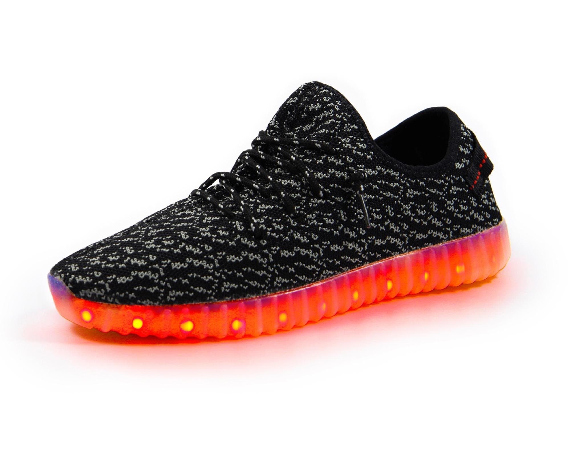 Shuffle F2 - Premium LED Shoes Bright Light Up Sneakers, Unisex (12 US Women / 10 US Men, Black)
