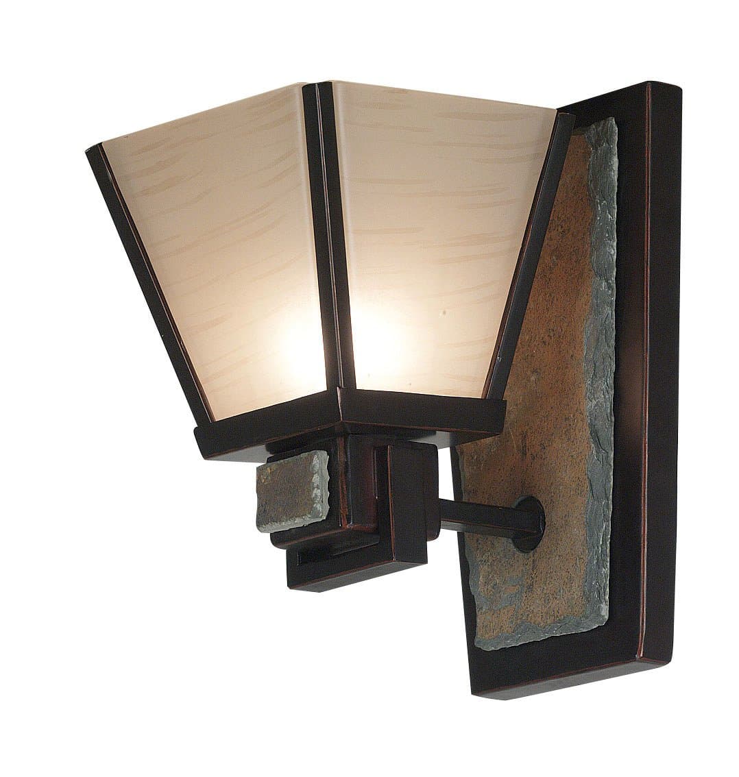 Kenroy Home 91601ORB Edis Vanities, Medium, Oil Rubbed Bronze Finish with Natural Slate