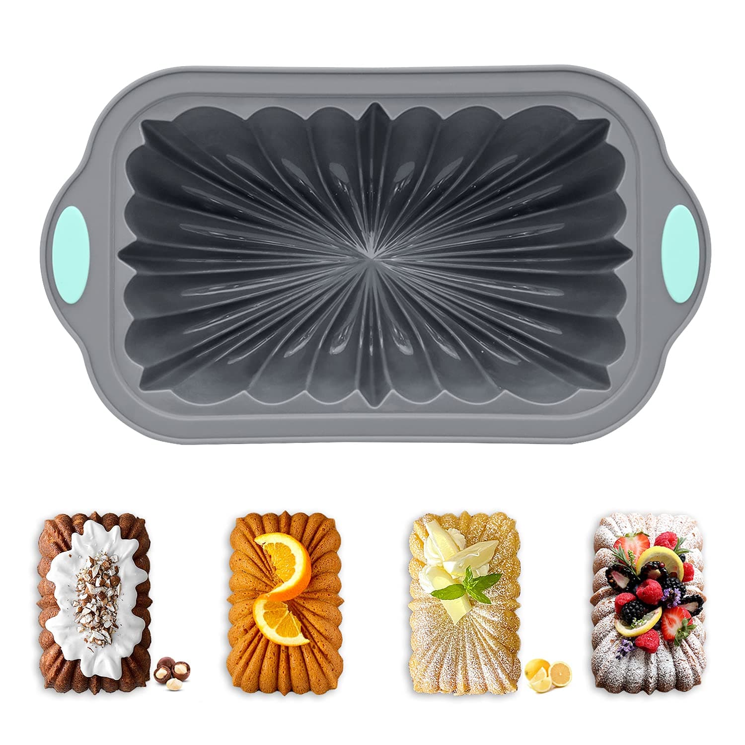 Silicone Bread Loaf Pan, Non-Stick Bread Pans for Homemade Bread, Silicone Baking Mold with Metal Reinforced Frame More Strength for Long-Lasting Performance