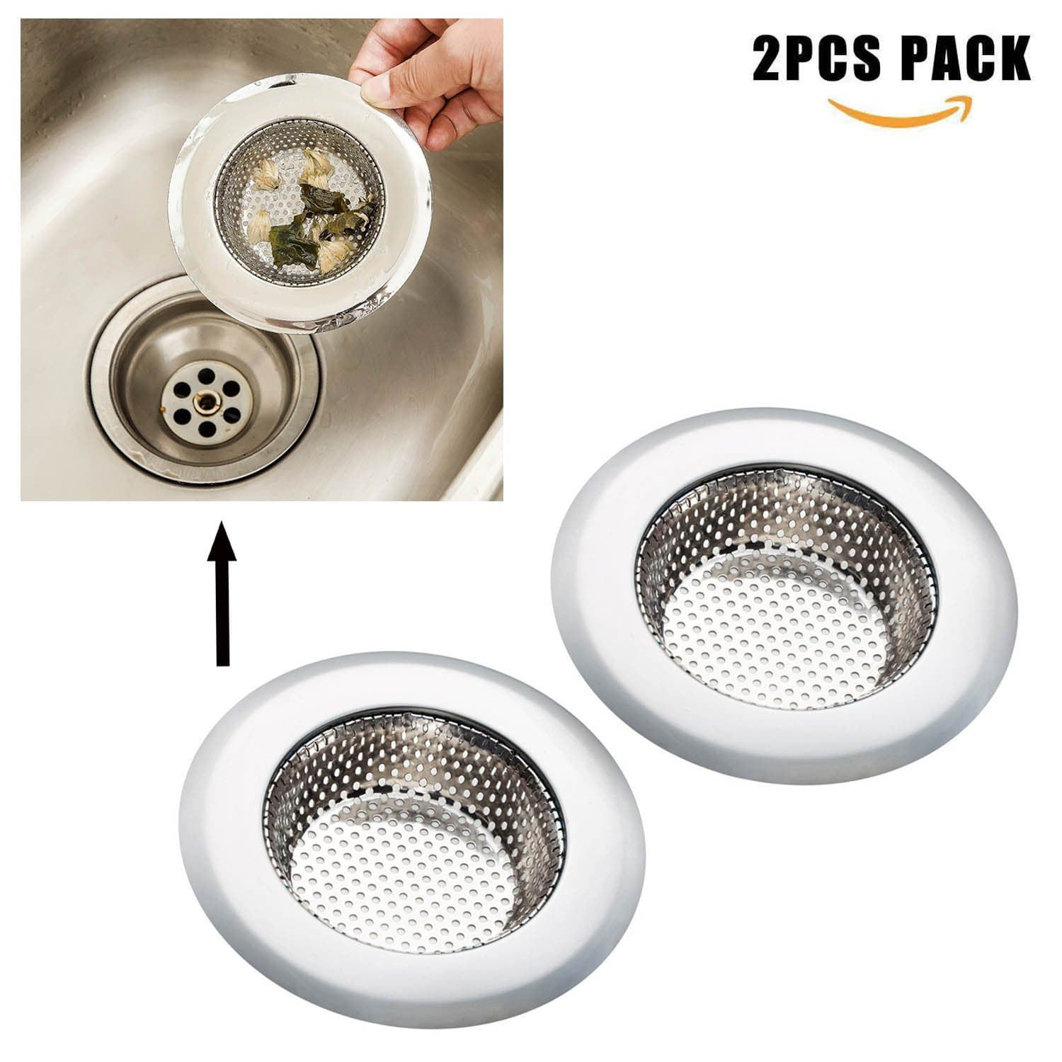 Sink Strainer Kitchen Sink Strainer Drain Strainer Basket Drain Stainless Steel Mesh Strainer For Kitchen Bathroom Screen Ktchen Basket Stopper Restaurant Trap