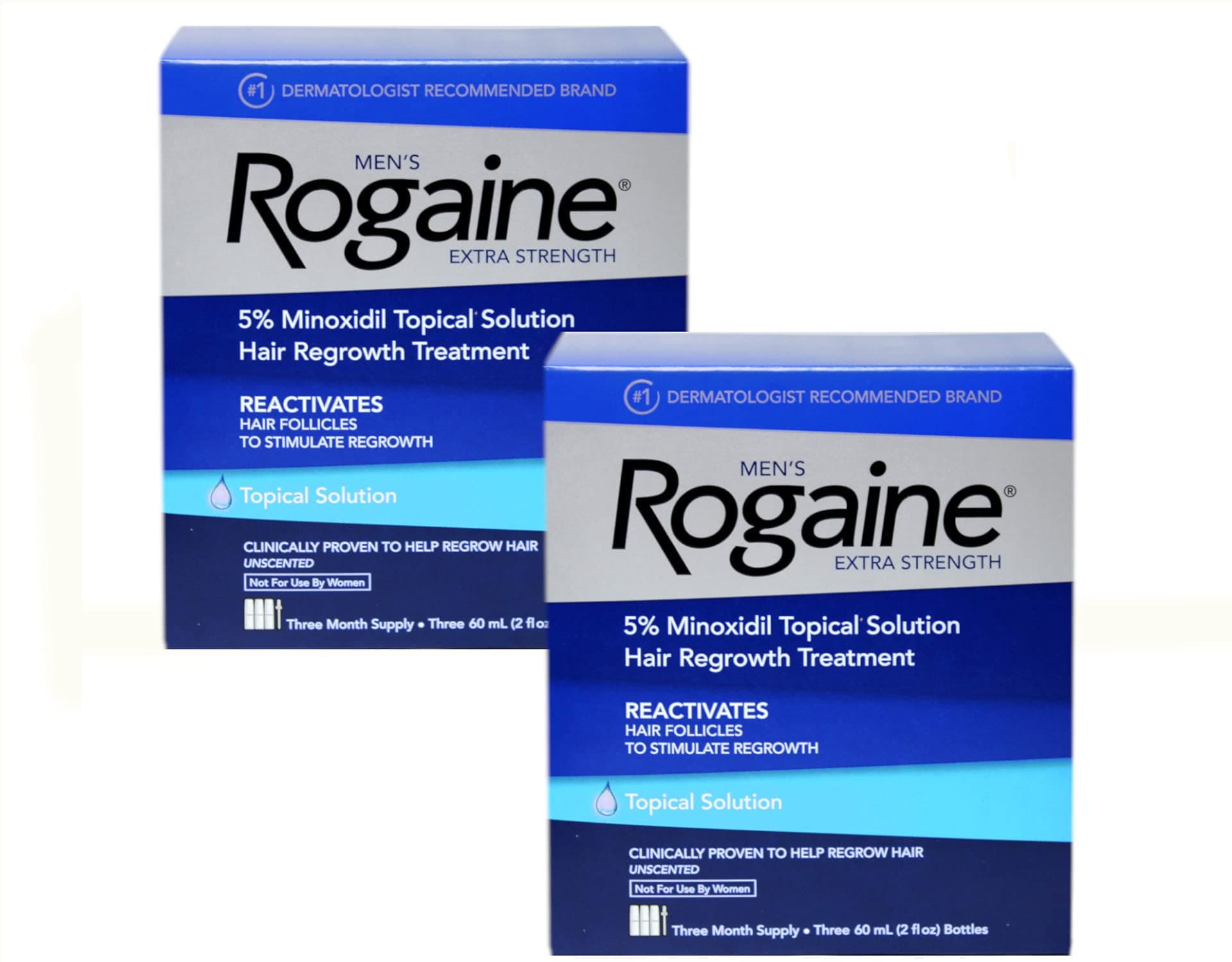 Men's Rogaine Hair Regrowth Treatment, Extra Strength - 3 Month Supply - 2 pk