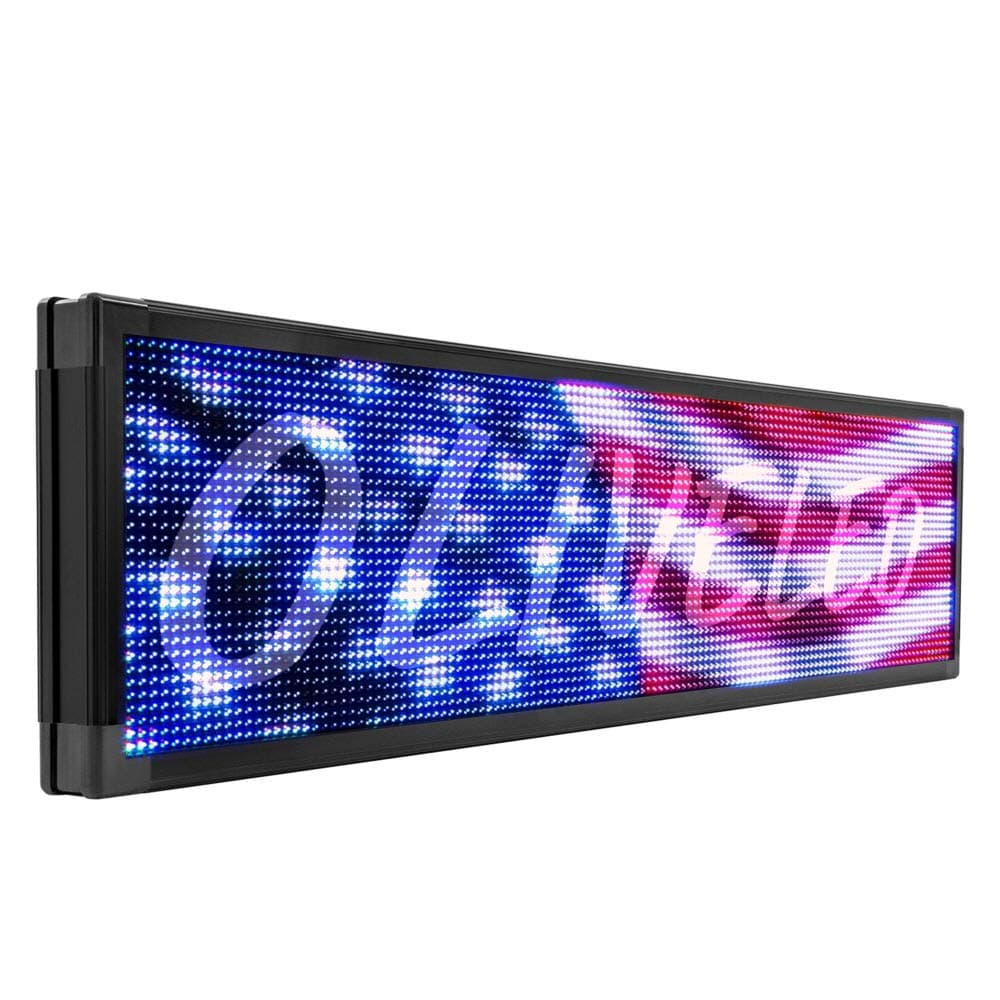 OLIVE LED Sign Full Color P30, 22"x79" Programmable Scrolling Outdoor Message Display Signs EMC - Industrial Grade Business Ad Machine.