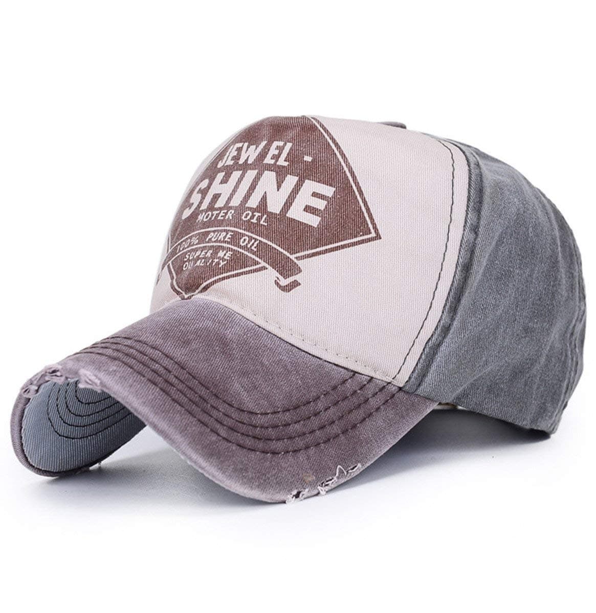 Vintage Trucker Cap Distressed Gas Oil Print Baseball Hat