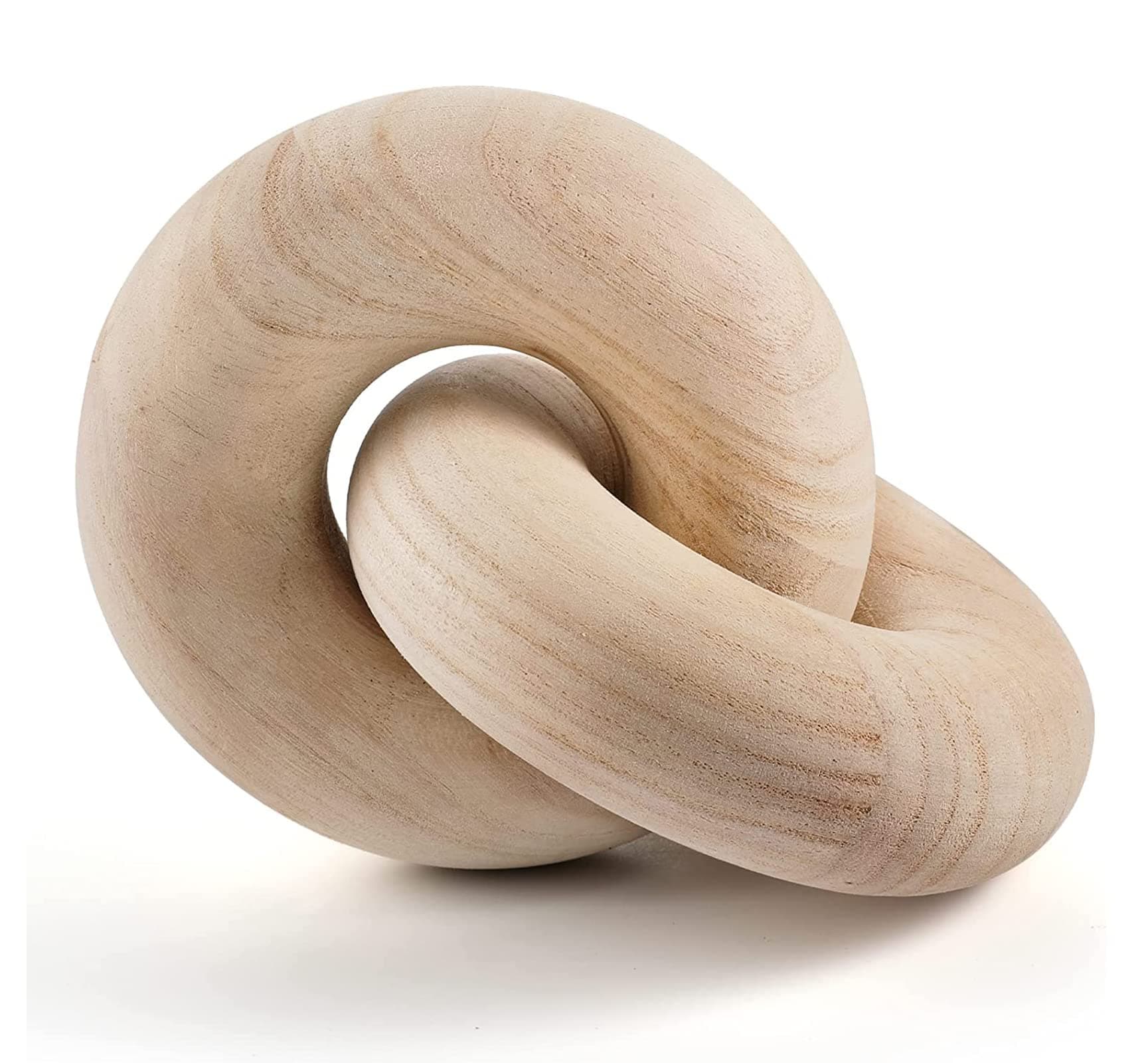 Decorative Wood Chain Home Decor Wood Knot Desk Shelf Decorations for Living Room Coffee Table Decor (Wood)