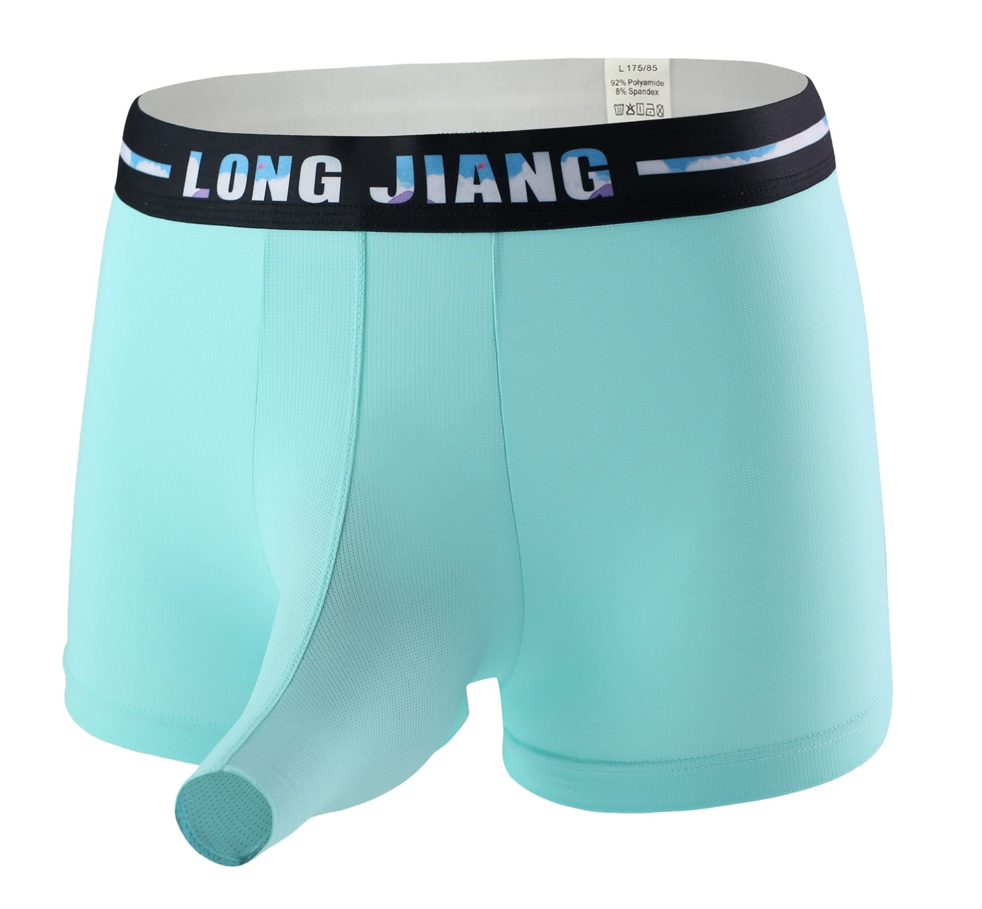 Men's Ice Silk Boxer Briefs Pouch Trunks Breathable Underwear