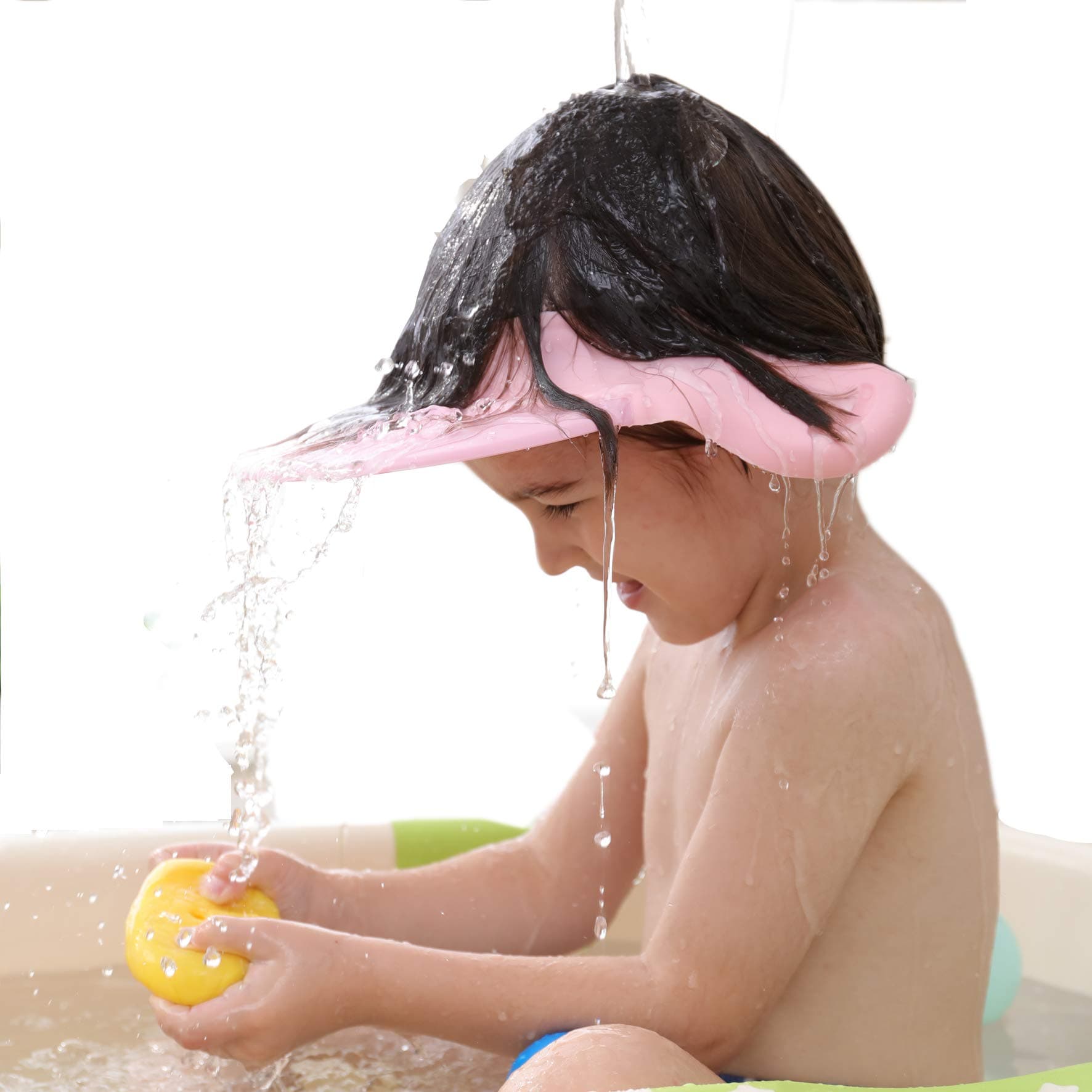Baby Shower Cap Bath wash Shampoo Shield Visor Bathing tub Head Hair Rinser hat Protection Kids and Toddler