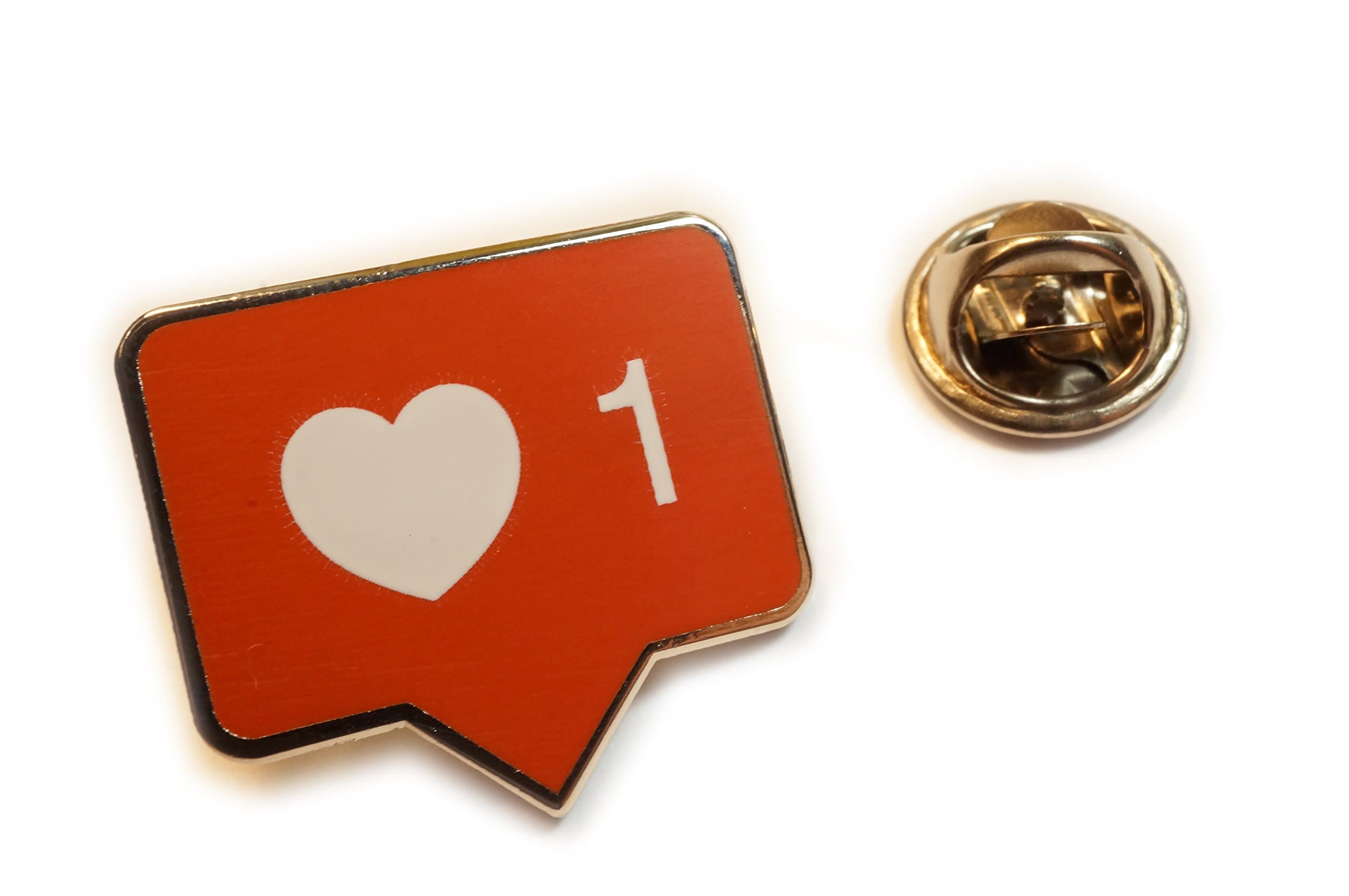 INSTALIKE Instagram Like Bubble Icon I Heart Hat Jacket Vest Tie Tack Lapel Pin