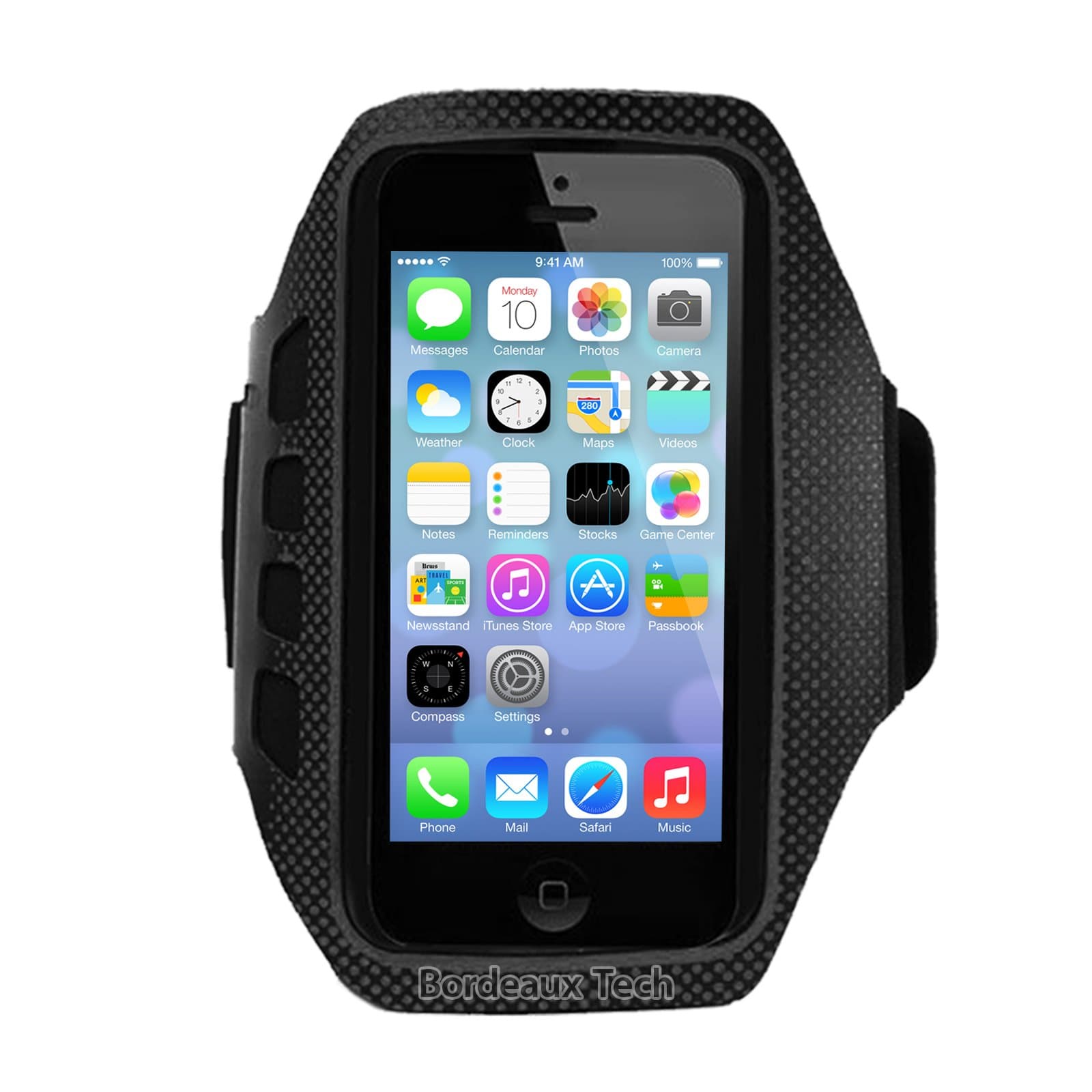 Neoprene Armband Case for iPhone 6 4.7", Limecase Running Jogging Gym Sports Armband with Key Holder For iPhone 6 (4.7 Inch) (2014) (Black)
