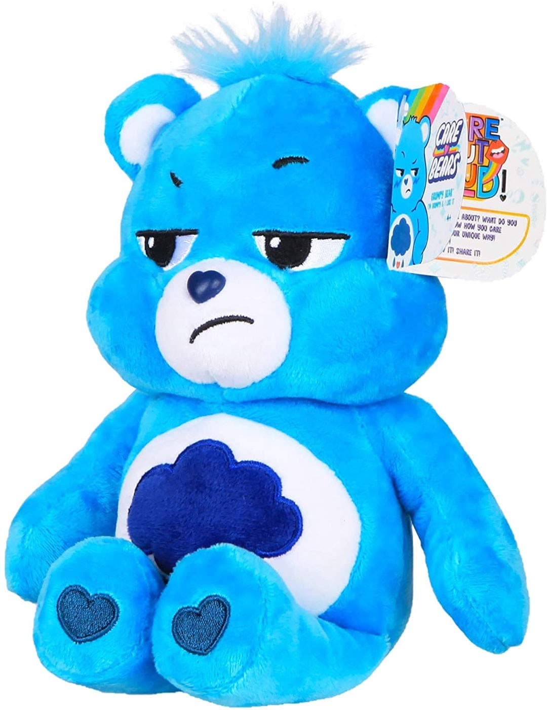 Care Bears | Grumpy Bear 22cm Bean Plush | Collectable Cute Plush Toy, Cuddly Toys for Children, Soft Toys for Girls and Boys, Cute Teddies Suitable for Girls and Boys Ages 4+ | 22043