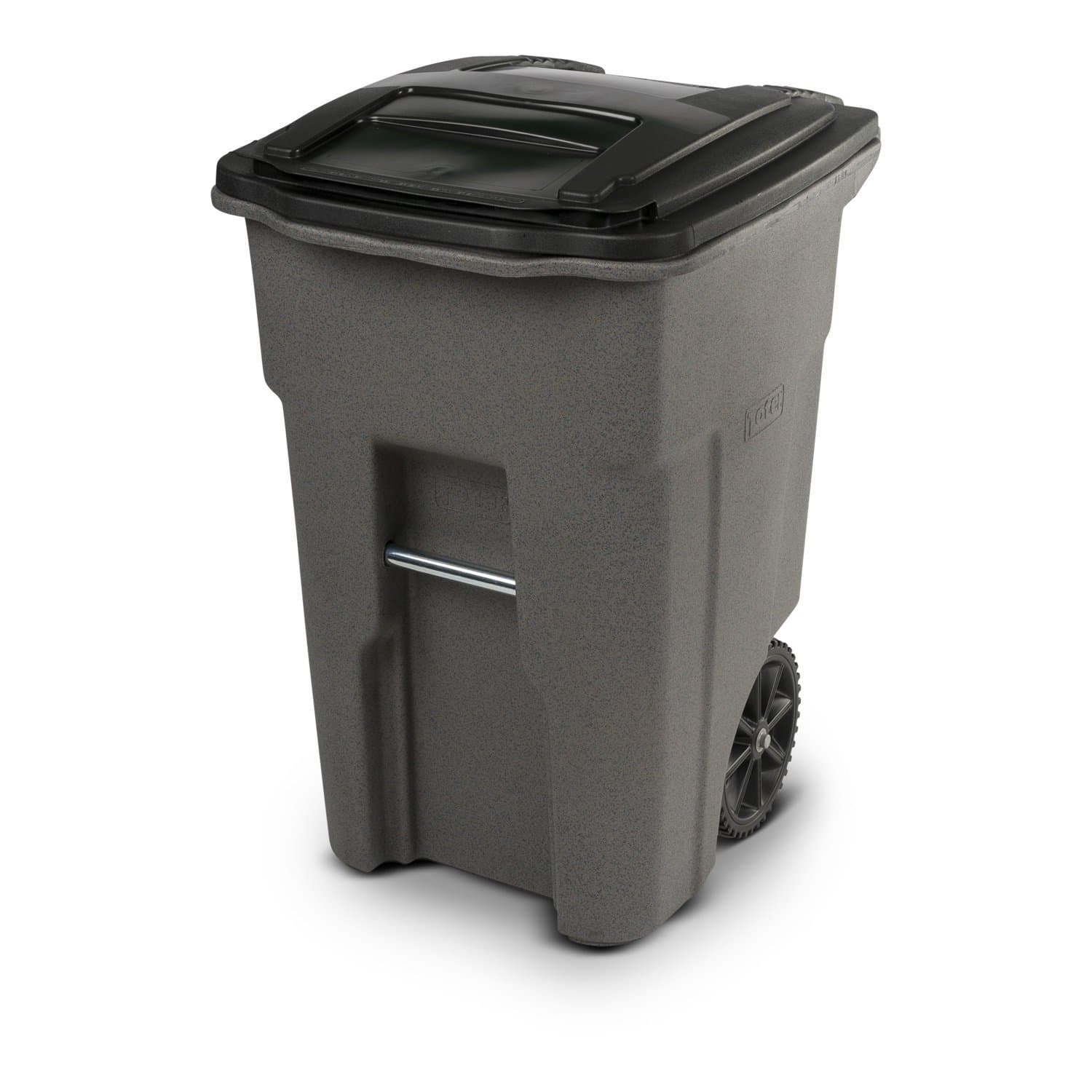 Toter 79248-R1129 Residential Heavy Duty Two Wheeled Trash Can, 48 Gallon, Graystone