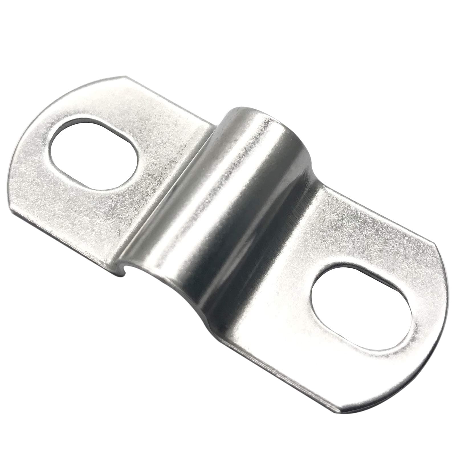 20Pcs 8mm(0.31") Two Hole U-Bracket Thicken Pipe Strap Clip,Stainless Steel Heavy Duty Pipe Strap Clamp for Tube, Pipe or Wire Cord Installation