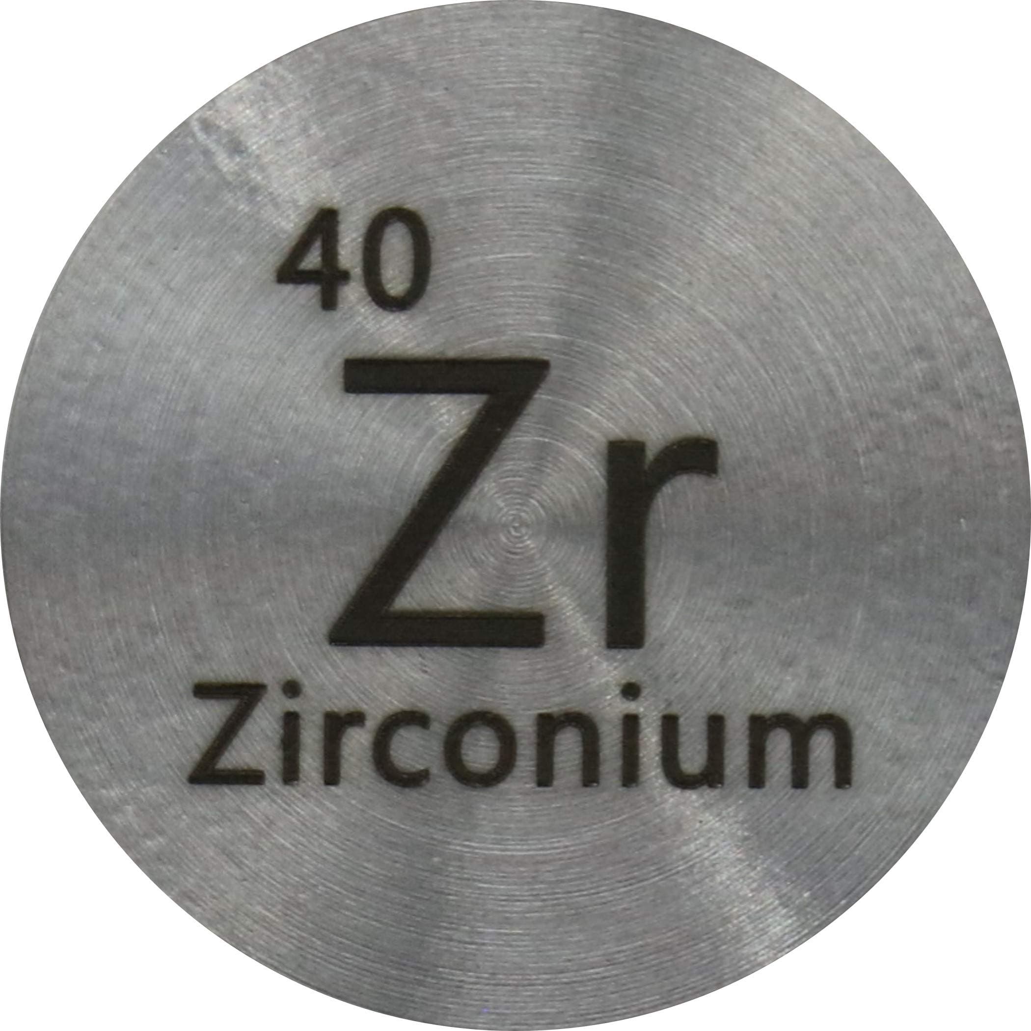 Zirconium (Zr) 24.26mm Metal Disc 99.4% Pure for Collection or Experiments