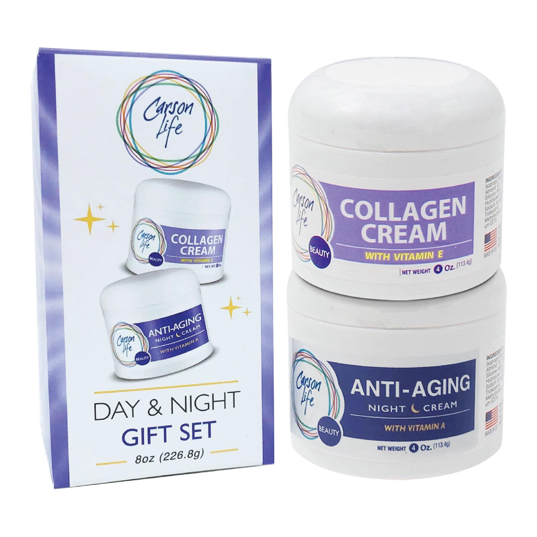 Day and Night Moisturizers for Face – Exclusive Day Cream and Night Cream Set - Collagen Cream and Night Cream for Women Anti-Aging.