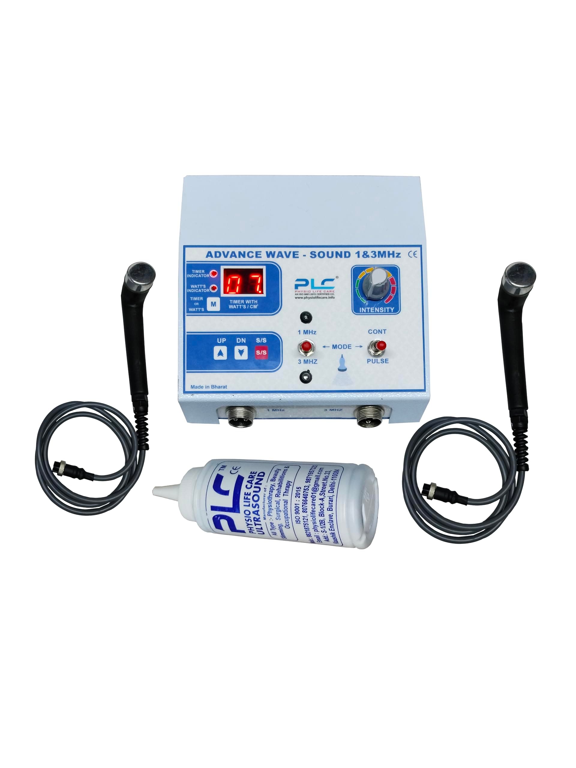 Ultrasonic Physiotherapy Machine 1 & 3 MHz, Metal Frame With 1 Year Warranty, Portable Ultrasound Therapy Machine For Pain Relief, Mini Ultrasound Machine With Timer