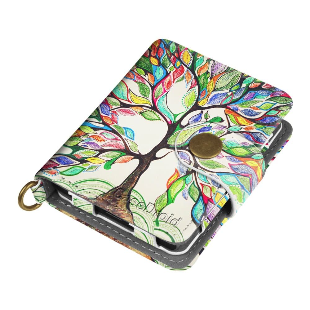 CaseDroid Case for Samsung T3 SSD, PU Leather Protective Carrying Storage Travel Case with Cable Organizer Bag by Fintie for Samsung T3 Portable SSD USB 3.1 External Solid State Drive, Love Tree