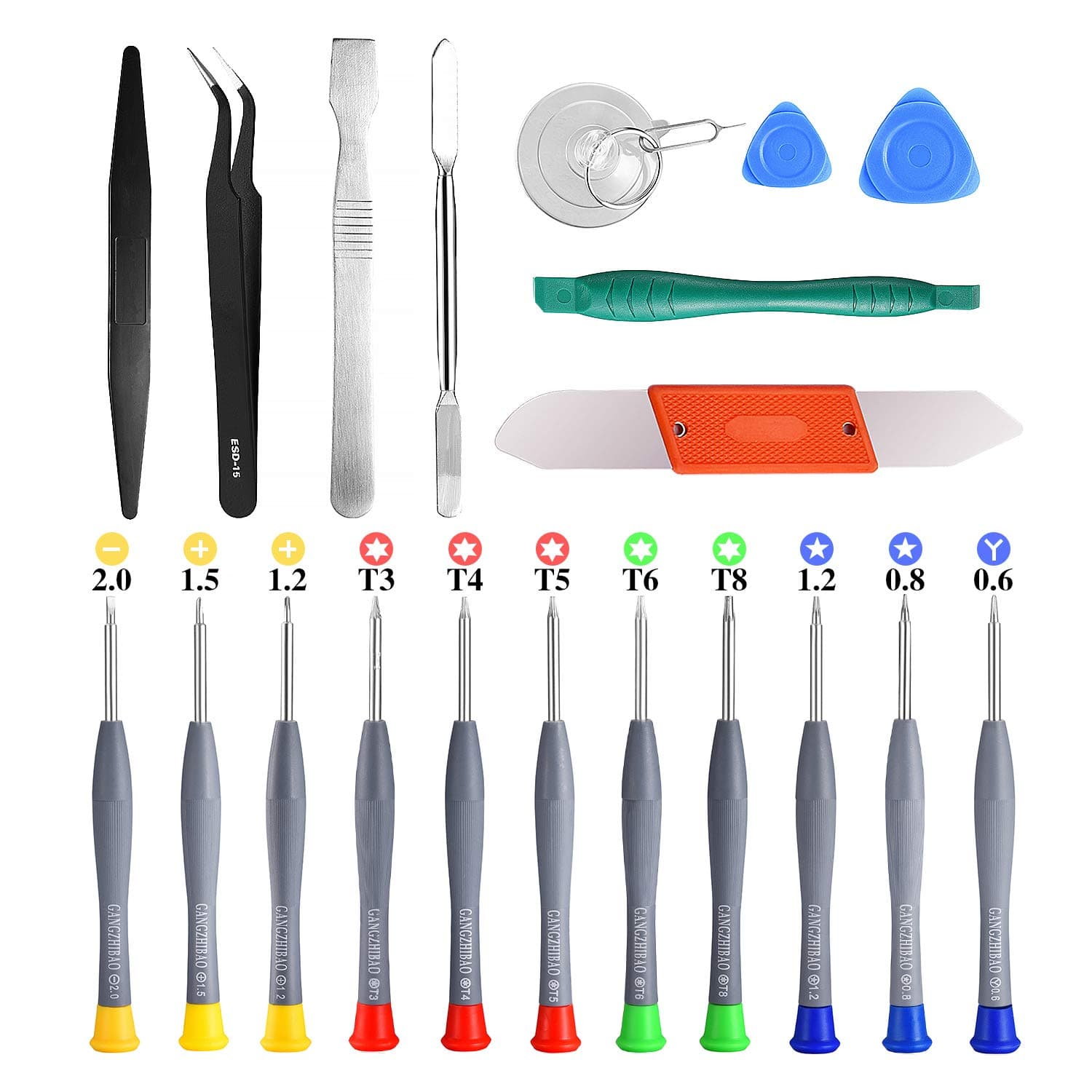 21pcs Phone Repair Tool Kit, Magnetic Screwdriver Set for iPhone Macbook Computer Tablets Electronic Devices Pry Open DIY Tool