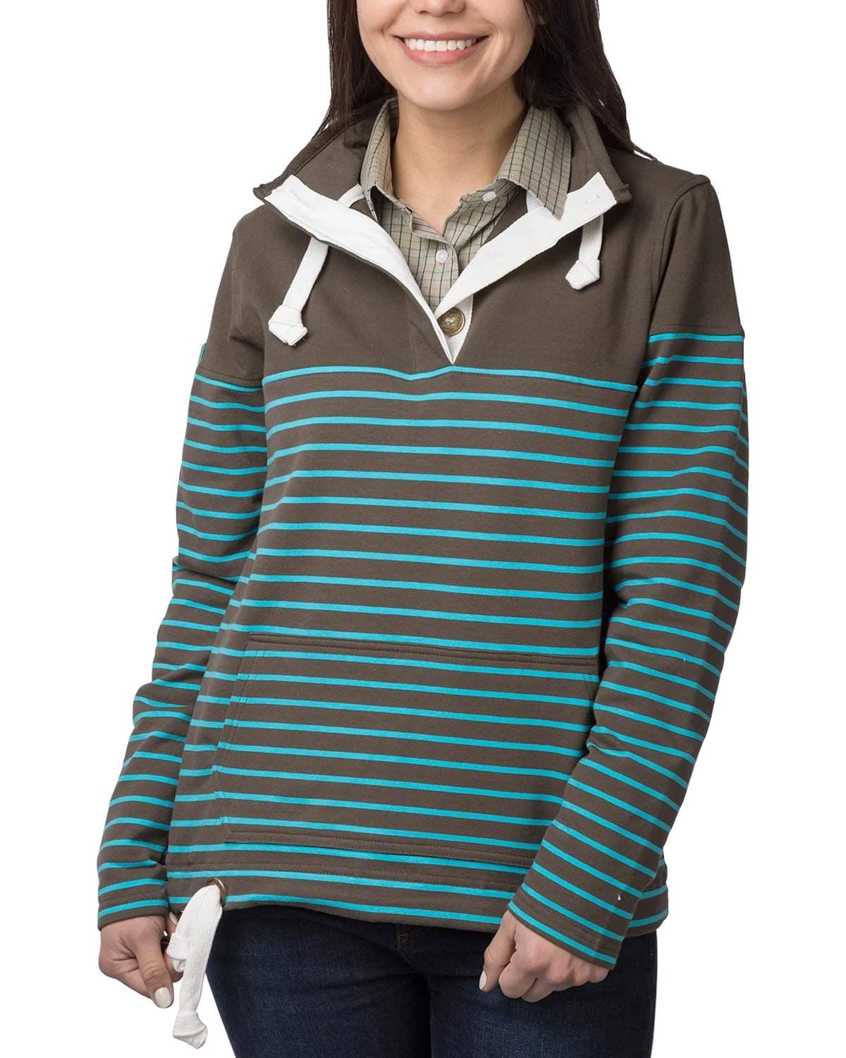 Rydale Ladies Etton II Sweatshirt Women's Long Sleeve Striped Sweater Jumper