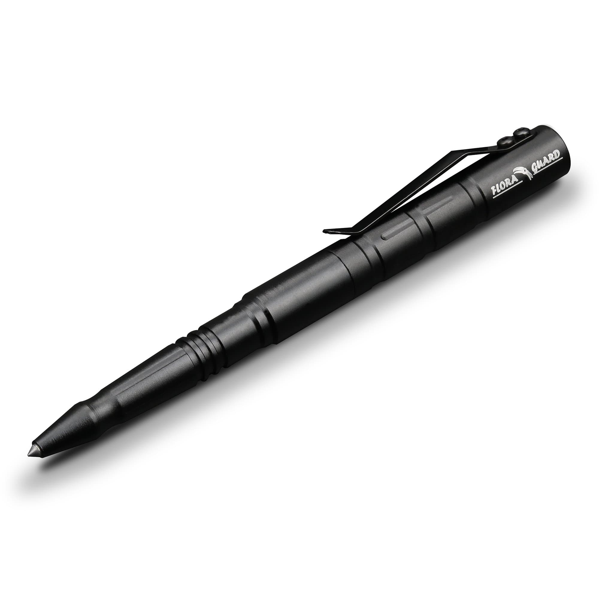 FLORA GUARD Professional Defender Tactical Pen,Emergency Glass Breaker, DNA Collector,Aircraft Aluminum Self Defense Pen With Writing Multifunctional Survival Tool (Black)