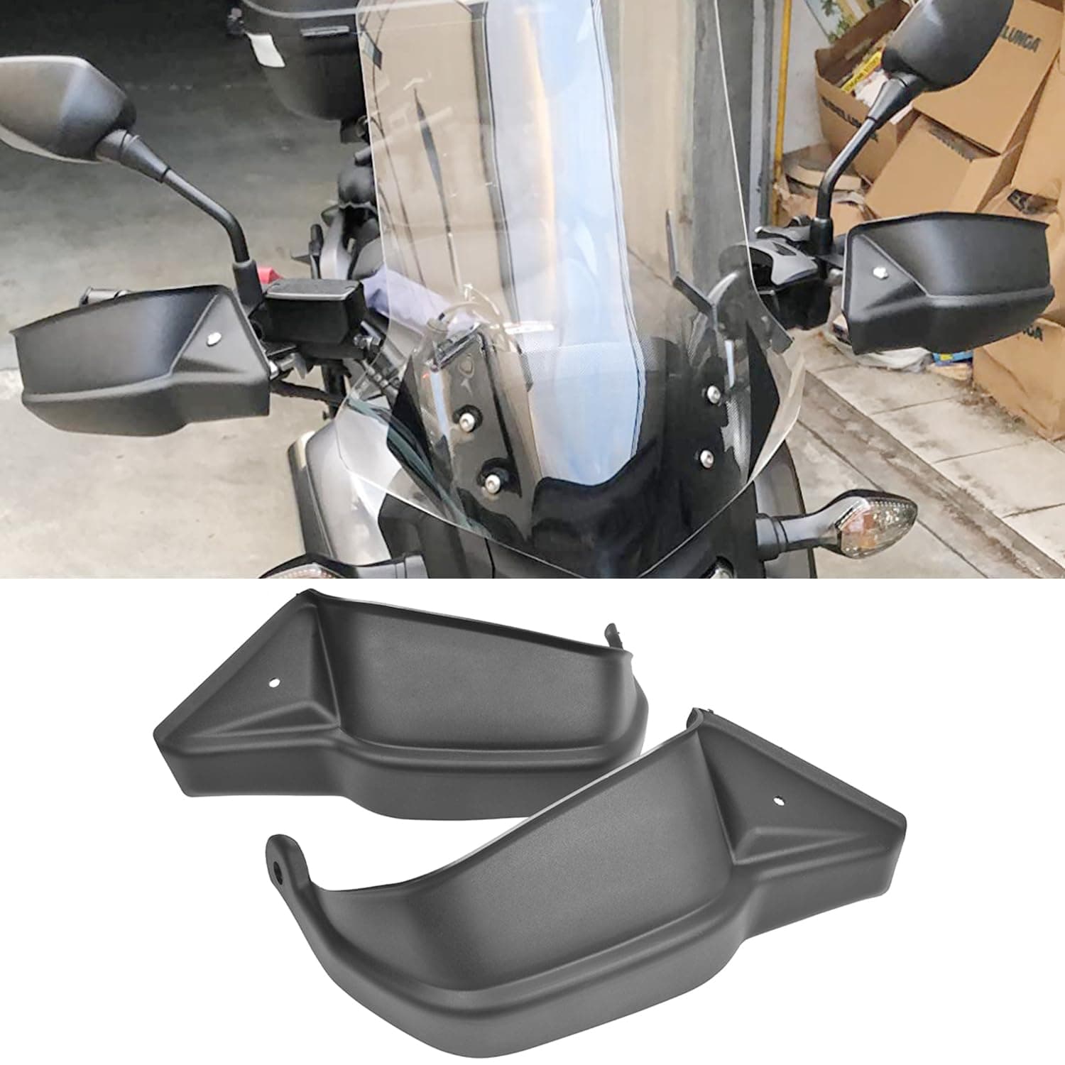 Lorababer Motorcycle Handguards Hand Shield Protector Hand Guard Protector Black Compatible with H-onda NC700X NC750X NC750S 2012 2013 2014 2015 2016 2017 2018 2019 2020 2021 2022 2023