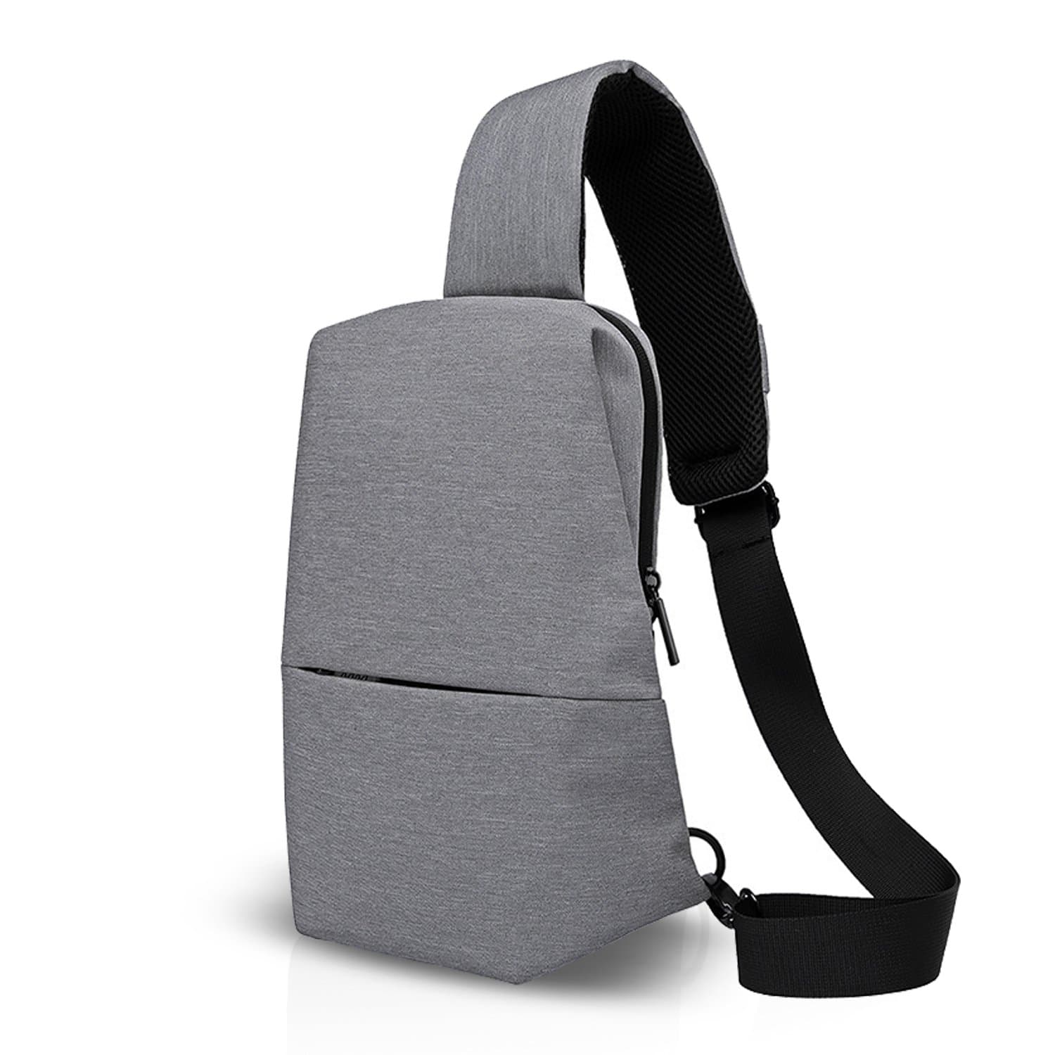 FANDAREUnisex Sling Bag, Shoulder Cross Body Bag for Men, one Shoulder Backpack, Outdoor Cycling Hiking Camping Travel Women Chest Pack Polyester Gray