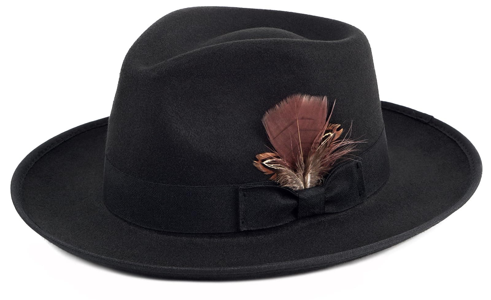 FADACHY Fedora Hats for Men & Women Wide Brim Felt Hat Dress Panama Trilby Hats