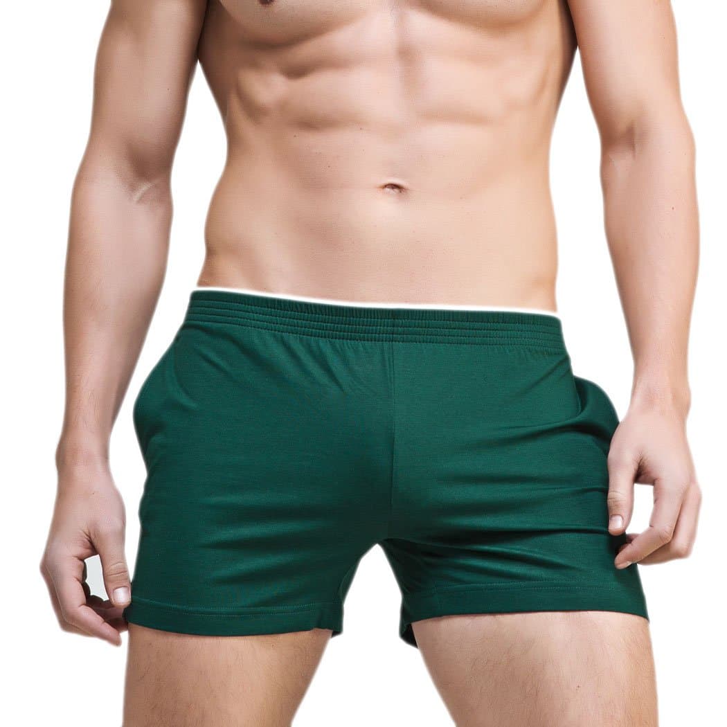 SUPERBODY Boxer Briefs Cotton Men's Underwear Sleep Shorts Bodybuilding Gym Running Active Shorts