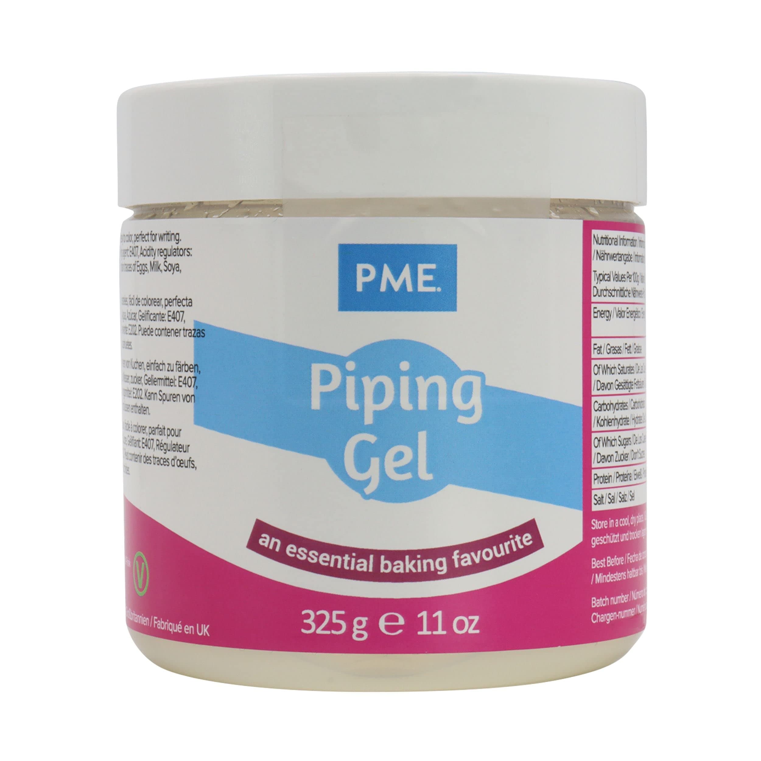 PME 325g Piping Gel For Baking Glaze Cupcake Cake Icing Decorating Sugarcraft