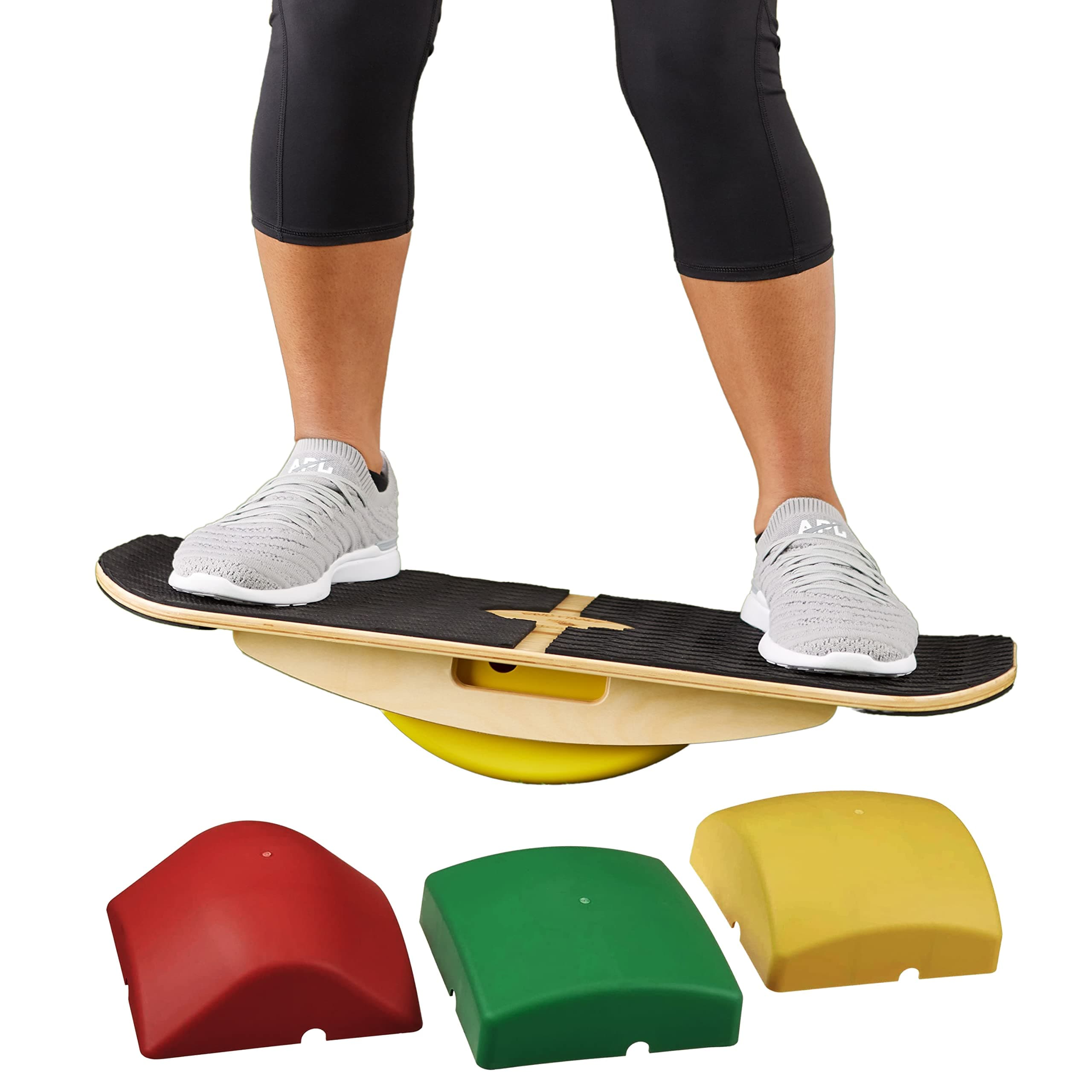 Blue Planet Balance Surfer Wooden Balance Board Trainer for Office, Gym & Home | Great for Standing Desks, Surfing, SUP, Yoga, and Exercise