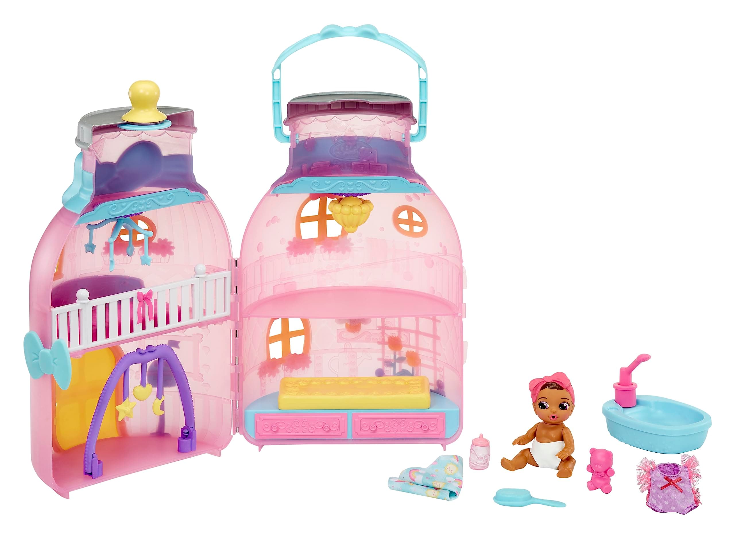 Baby Born Surprise Bottle House Playset with Exclusive Doll - Discover 20+ Surprises, 2 Levels of Play, 6 Rooms to Explore, for Kids Ages 3 and Up