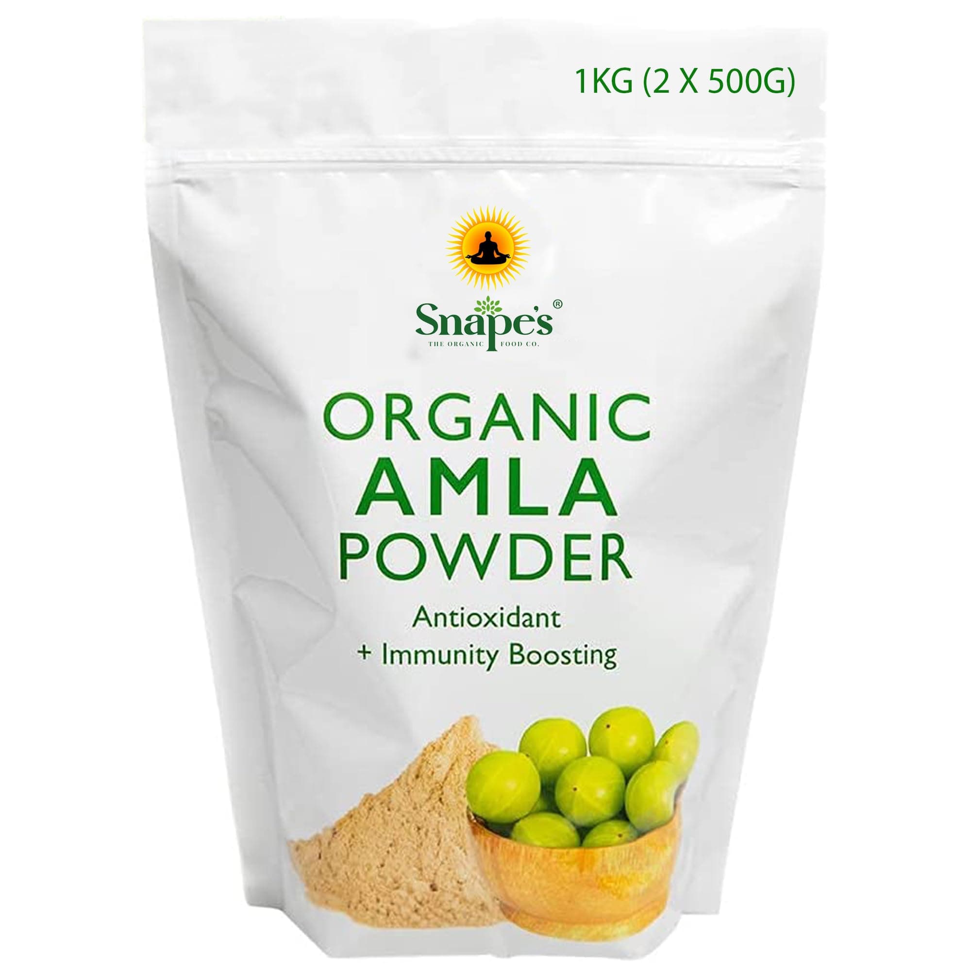 Organic Amla Powder 1KG - 2 x 500g Pouches
