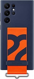 Samsung Ultra Silicone Cover with Strap For Samsung Official S22, Navy