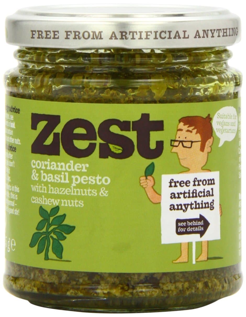 Zest Foods Coriander, Basil Pesto 165g (Pack of 3)