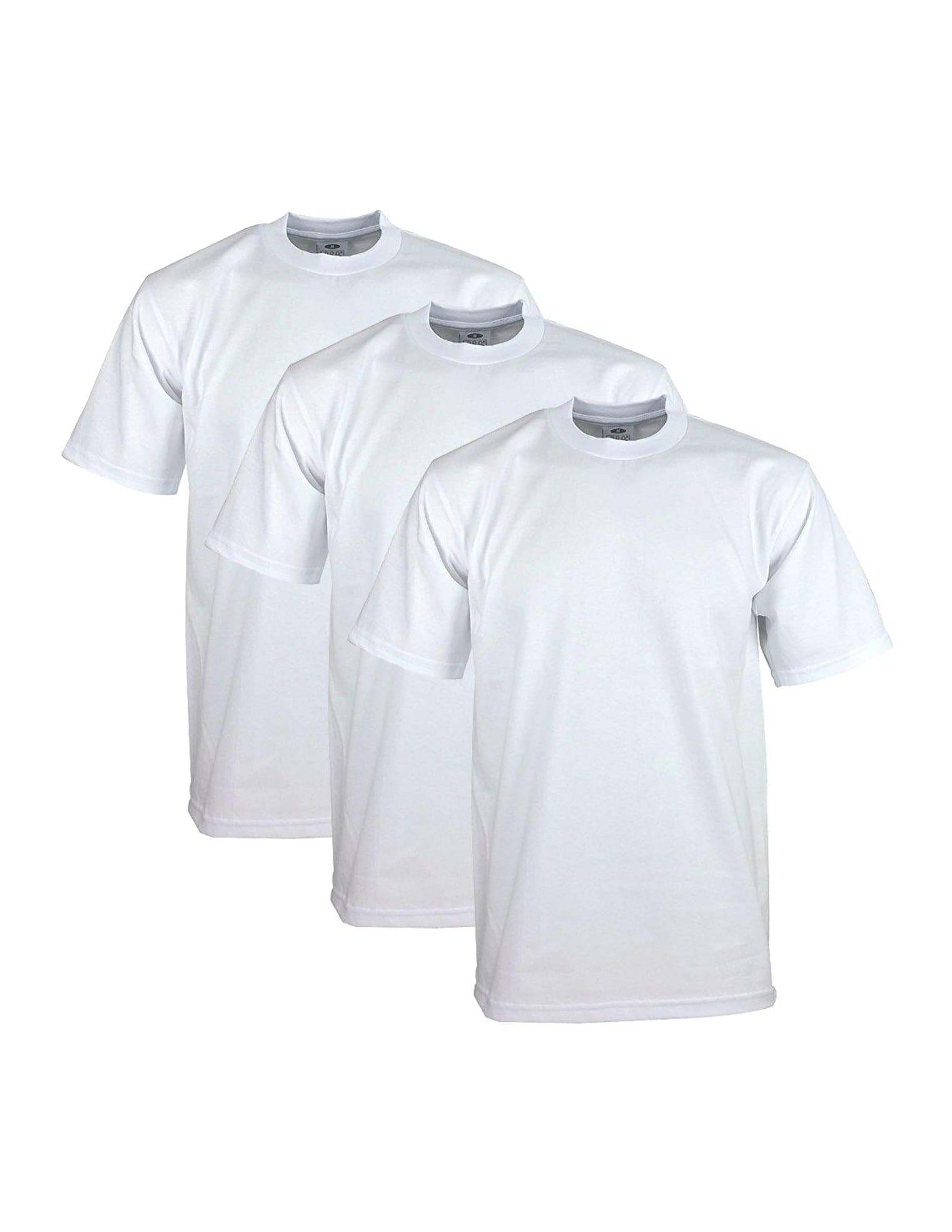 Men's 3-Pack Heavyweight Cotton Short Sleeve Crew Neck T-Shirt