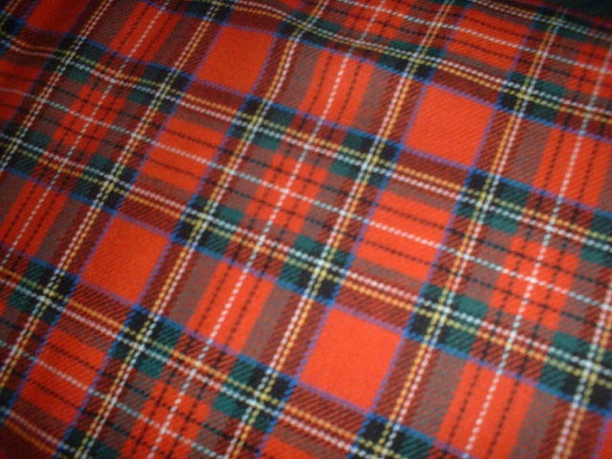 Ainsberry Royal Stewart - 100% Brushed Cotton Soft Tartan Fabric - 150cm (59") wide - Per Metre