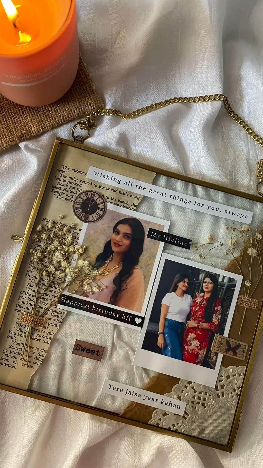 My giftCart Vintage glass Photo frame for gift