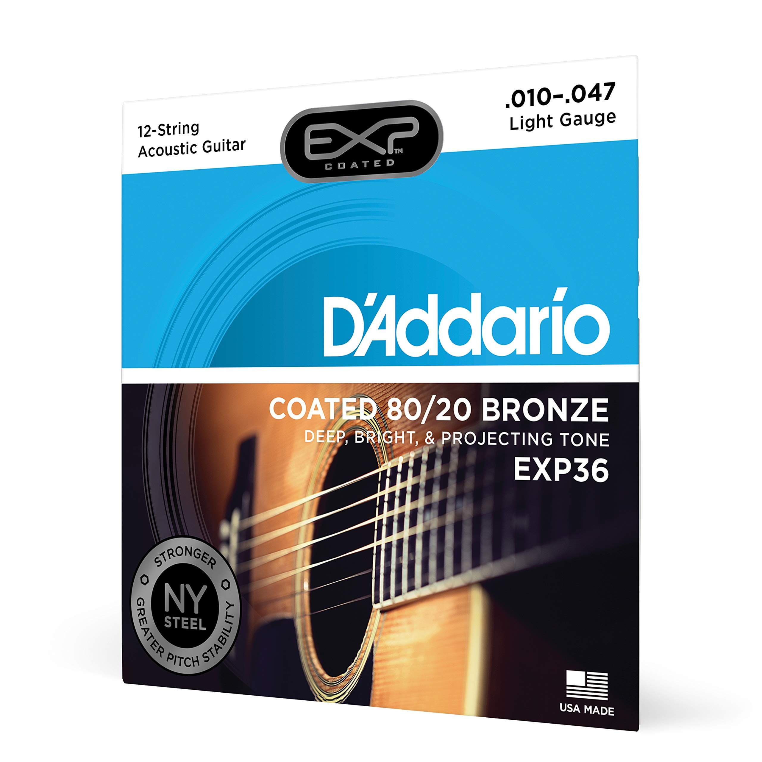 D'Addario EXP12-B25 Coated Acoustic Guitar Strings